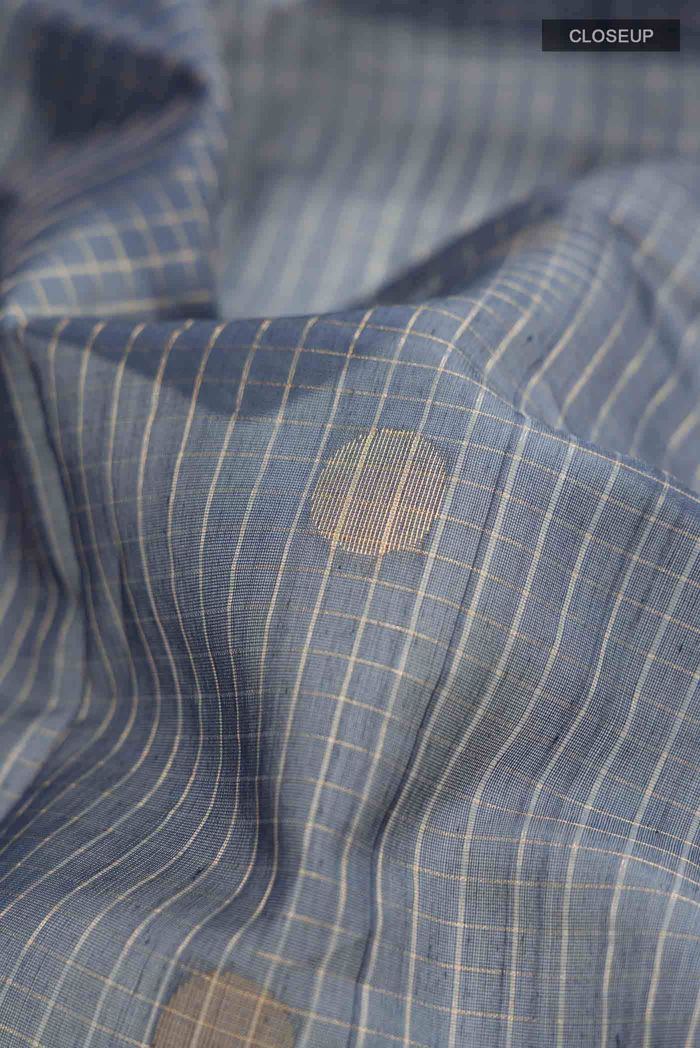 Blue Silk Cotton Saree
