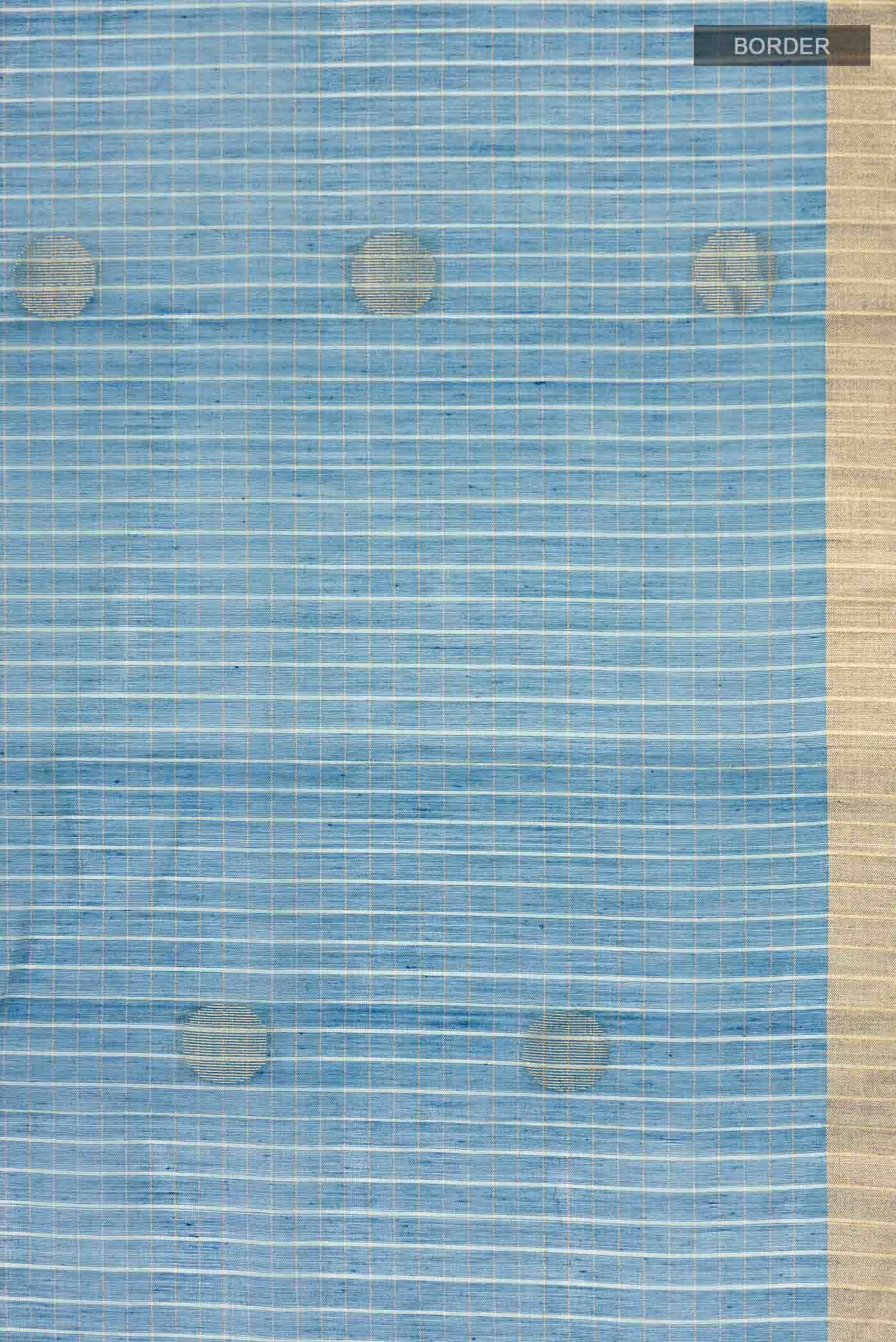 Blue Silk Cotton Saree