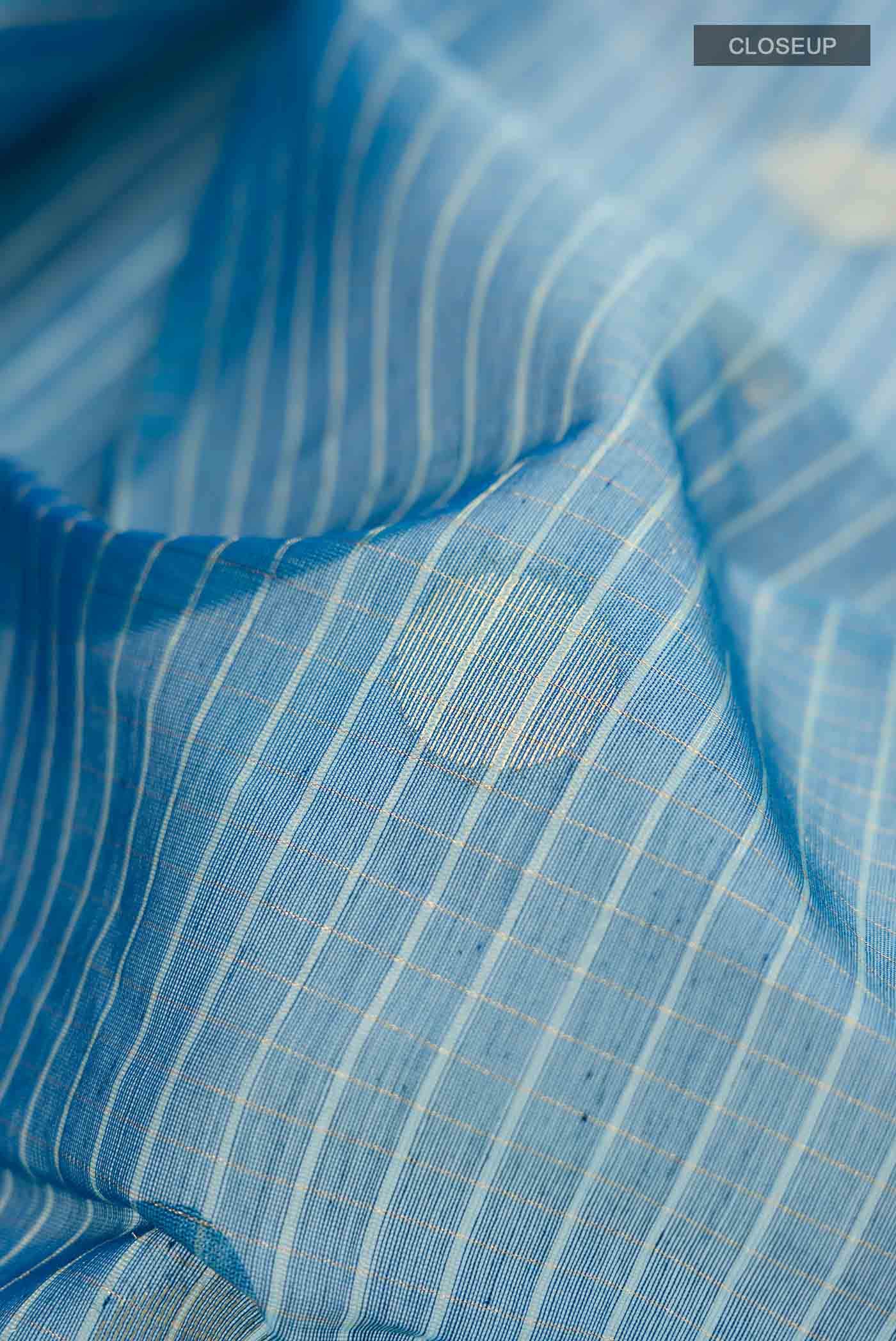 Blue Silk Cotton Saree