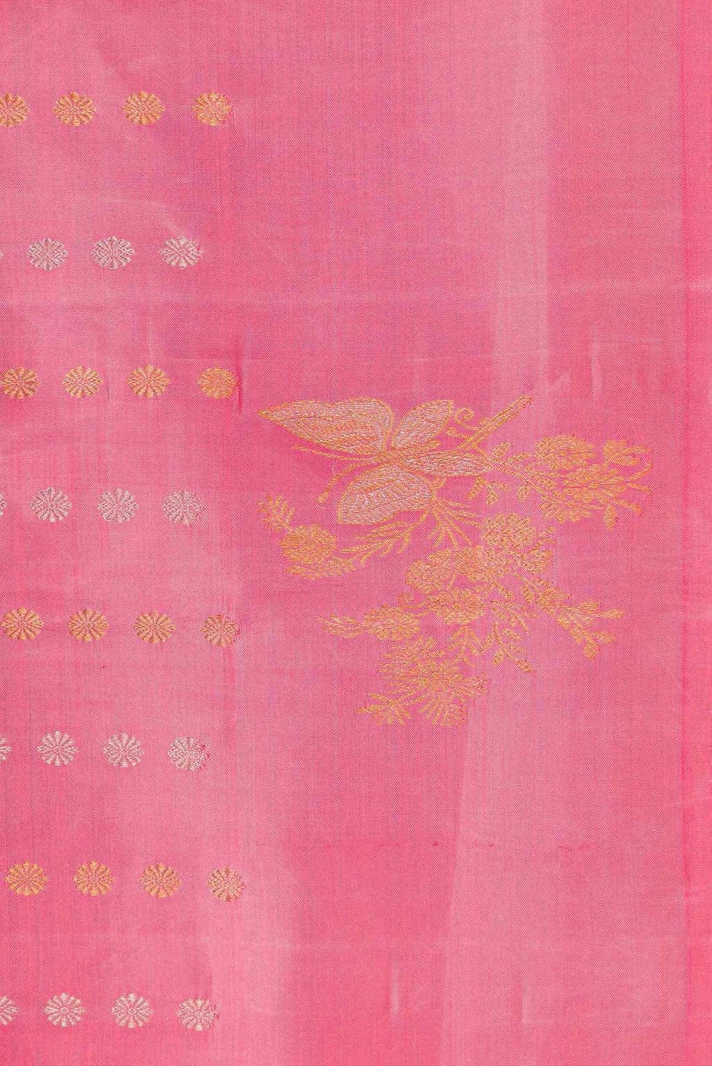 Pink Dual Tone Soft Silk Saree