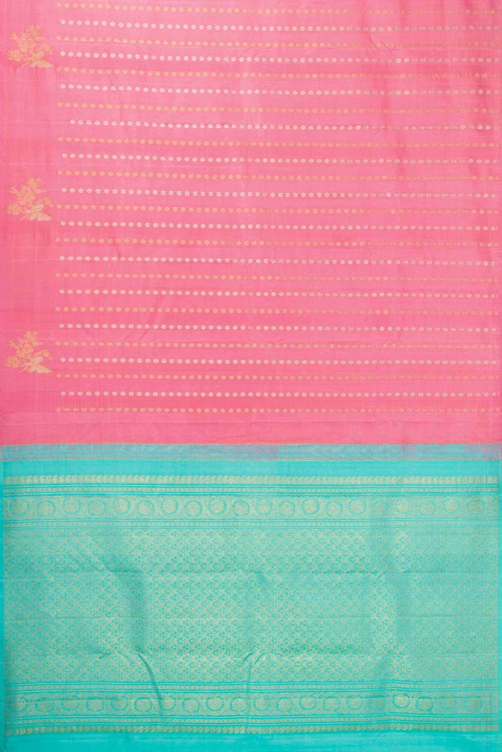 Pink Dual Tone Soft Silk Saree