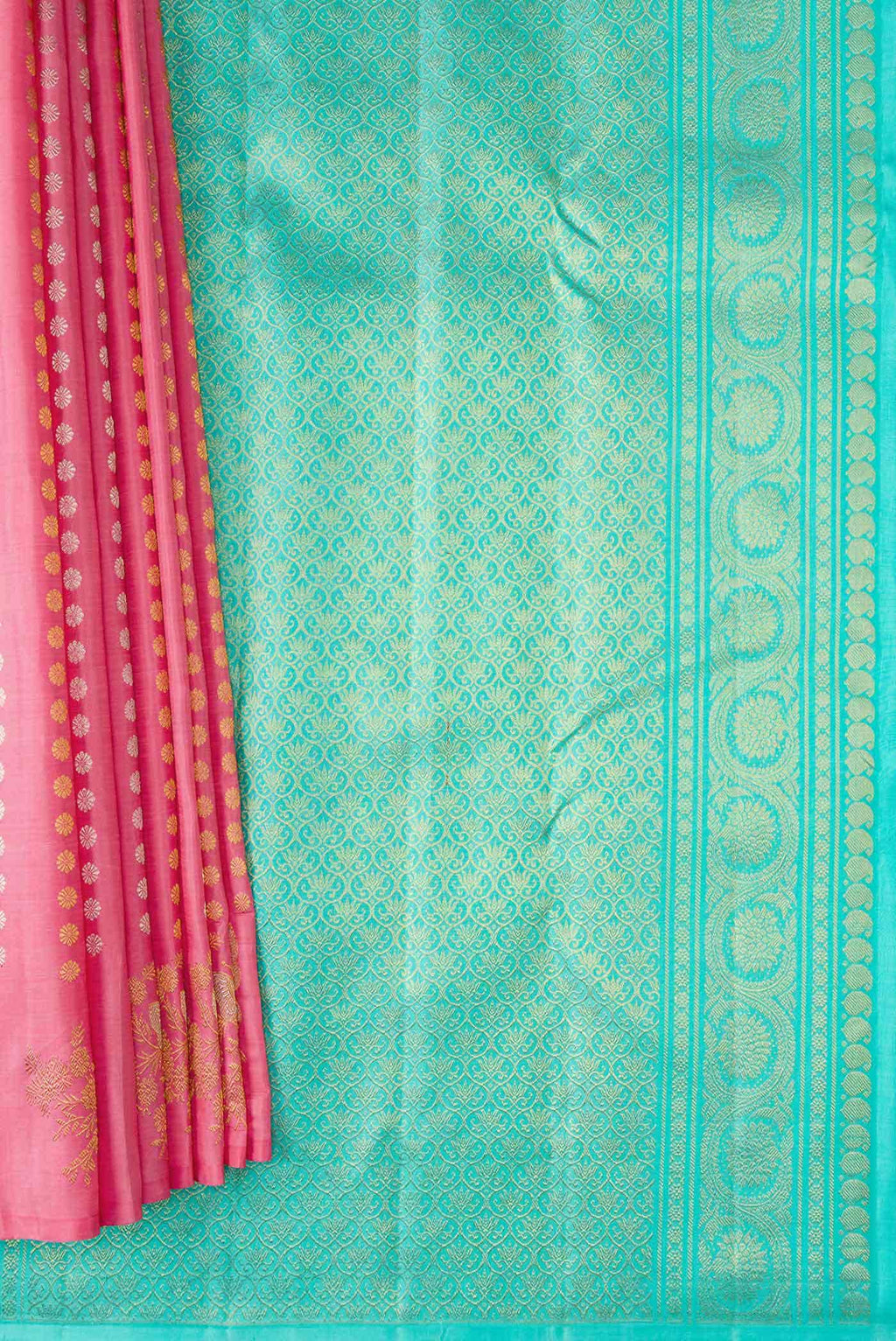 Pink Dual Tone Soft Silk Saree