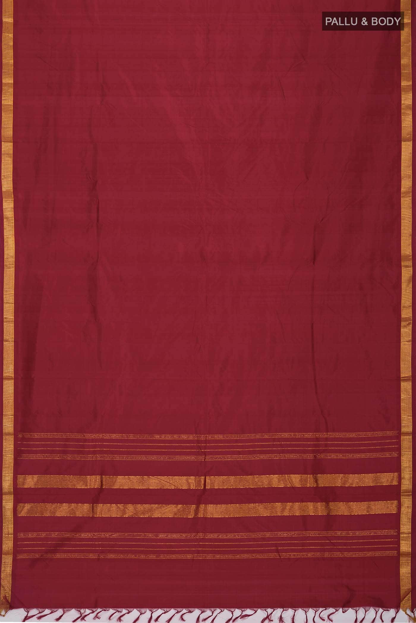 Maroon Kanchipuram Silk Saree