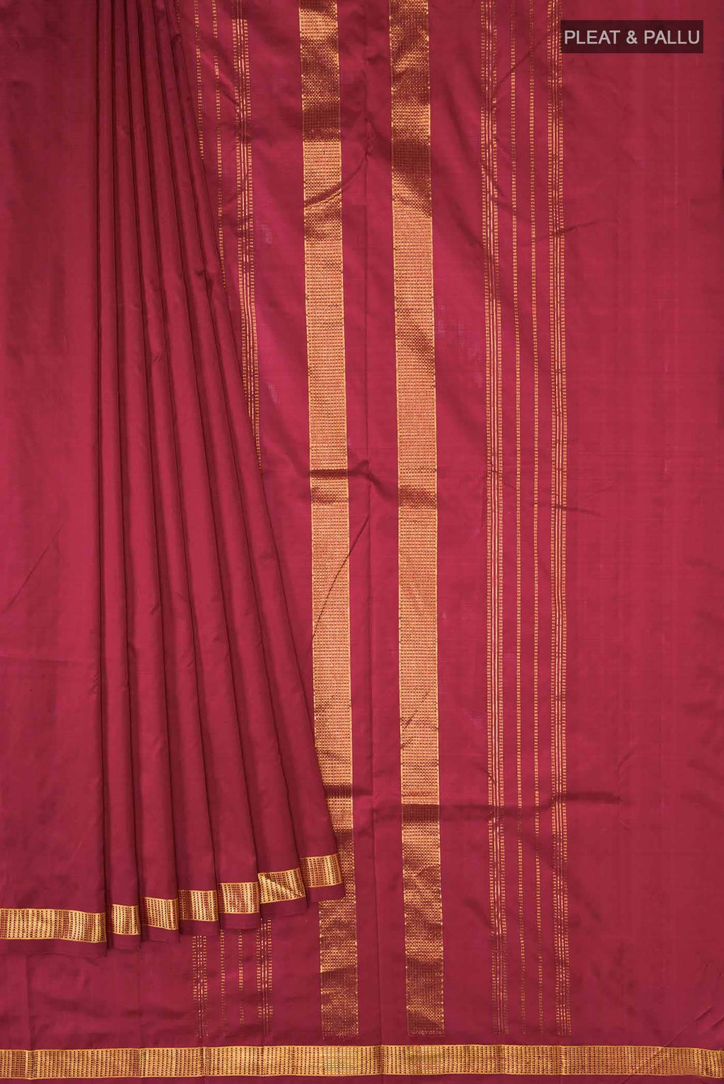 Maroon Kanchipuram Silk Saree
