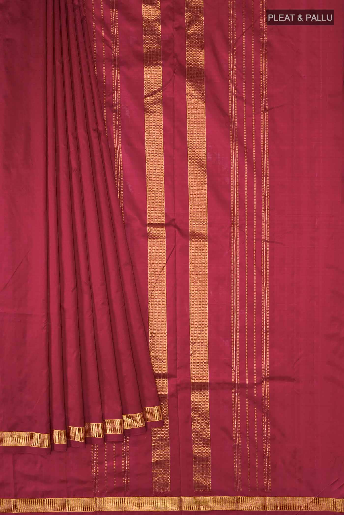 Maroon Kanchipuram Silk Saree
