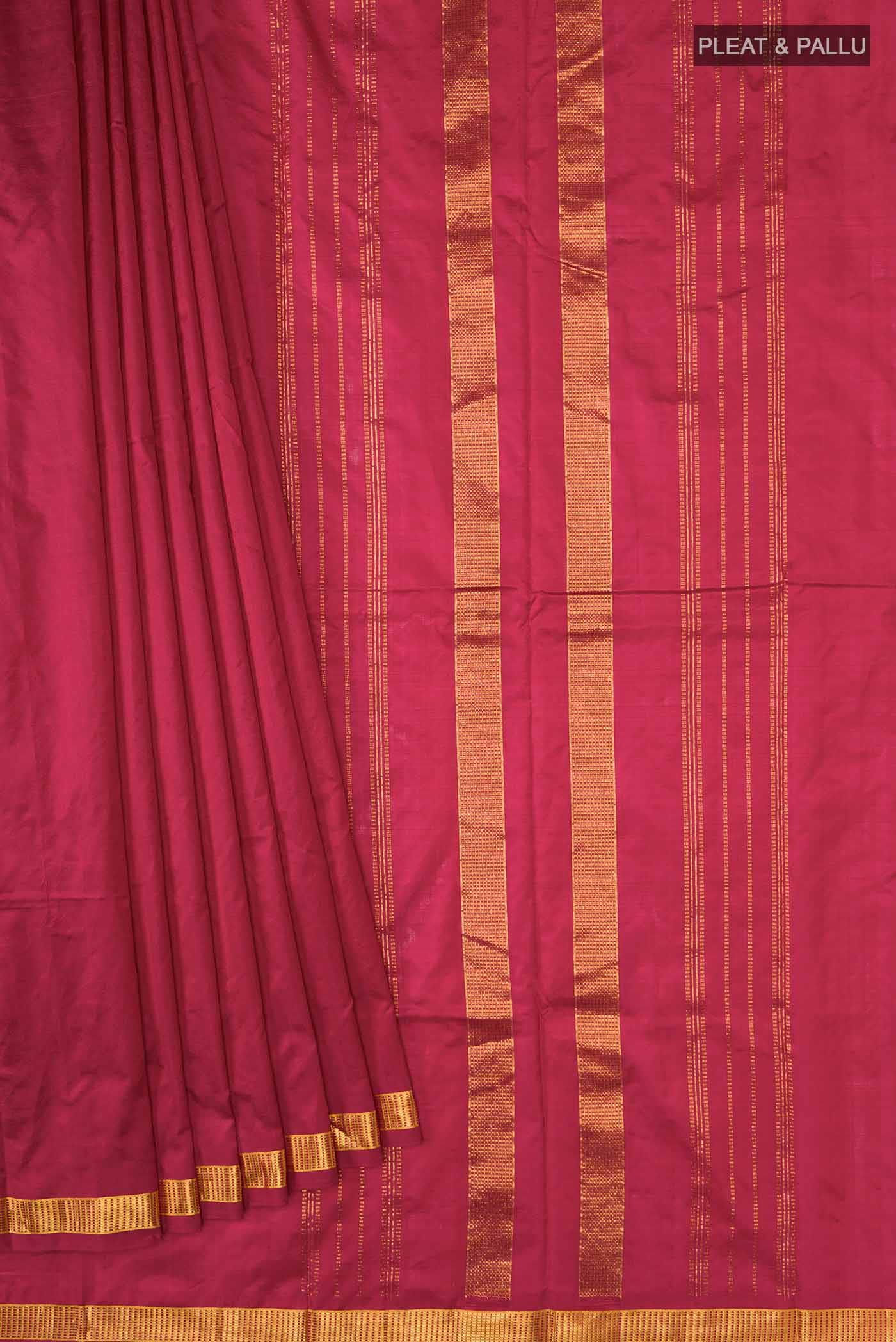 Maroon Kanchipuram Silk Saree