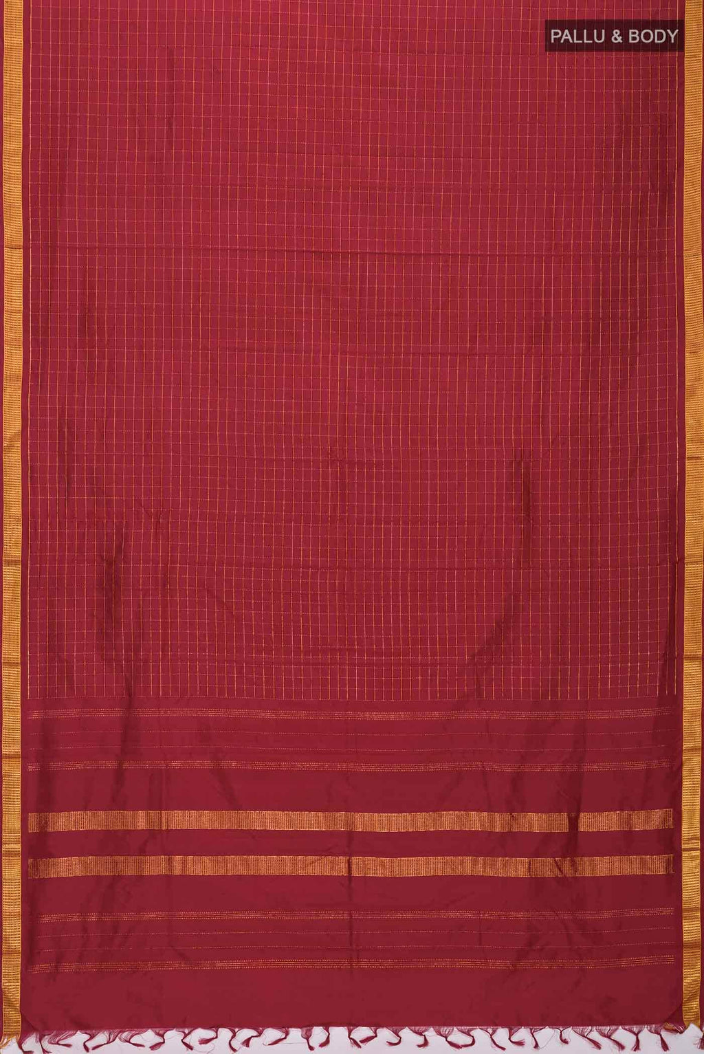 Maroon Kanchipuram Silk Saree