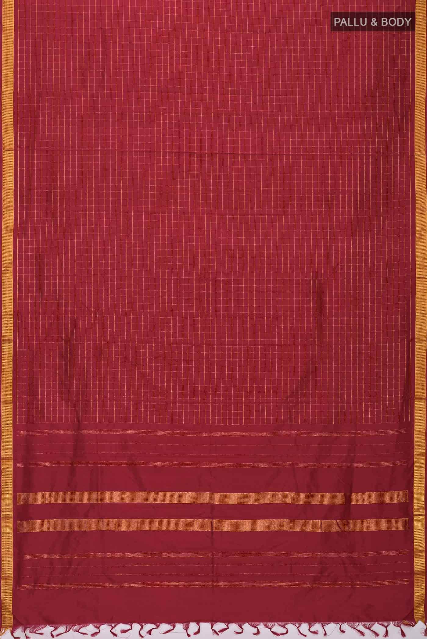 Maroon Kanchipuram Silk Saree