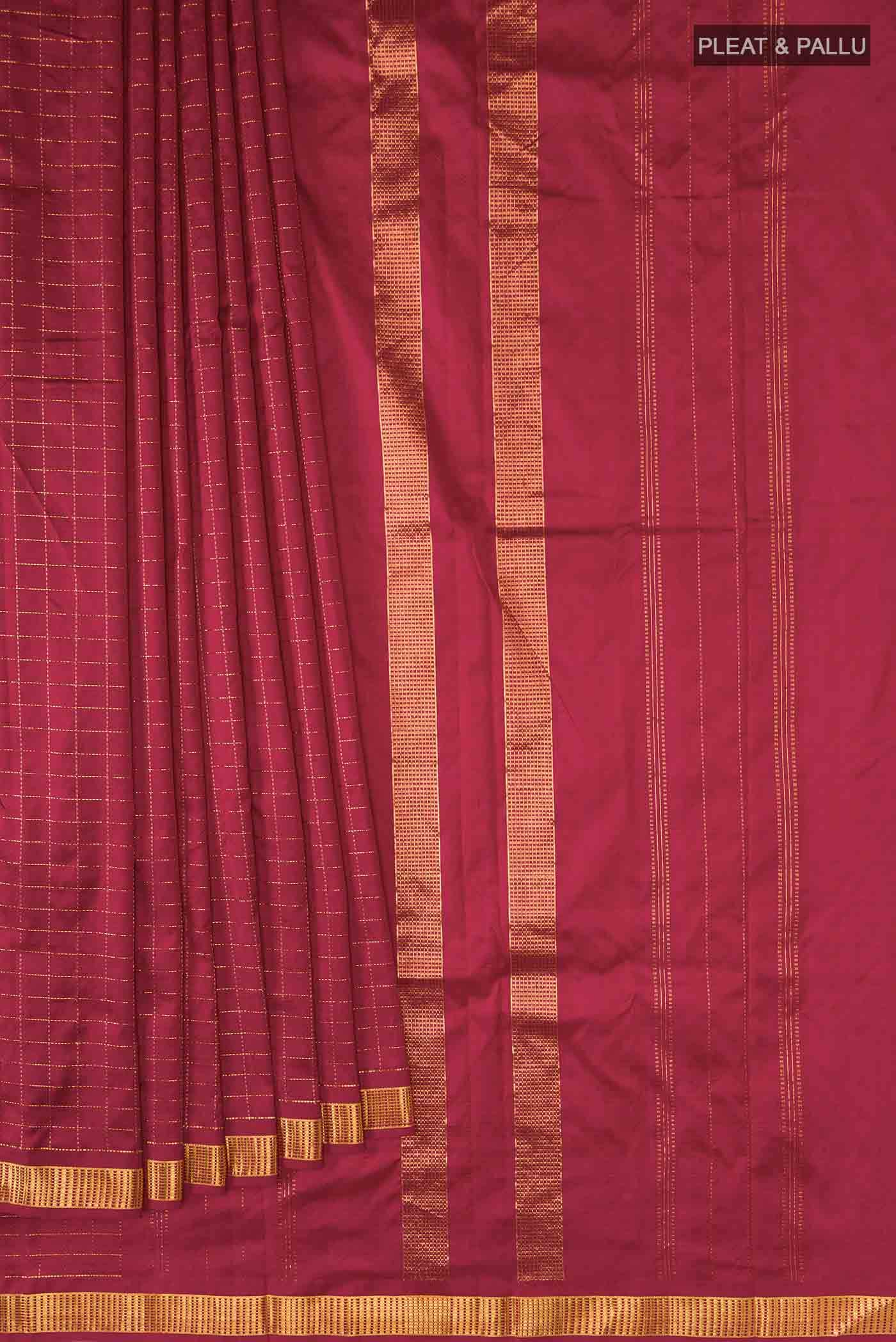 Maroon Kanchipuram Silk Saree