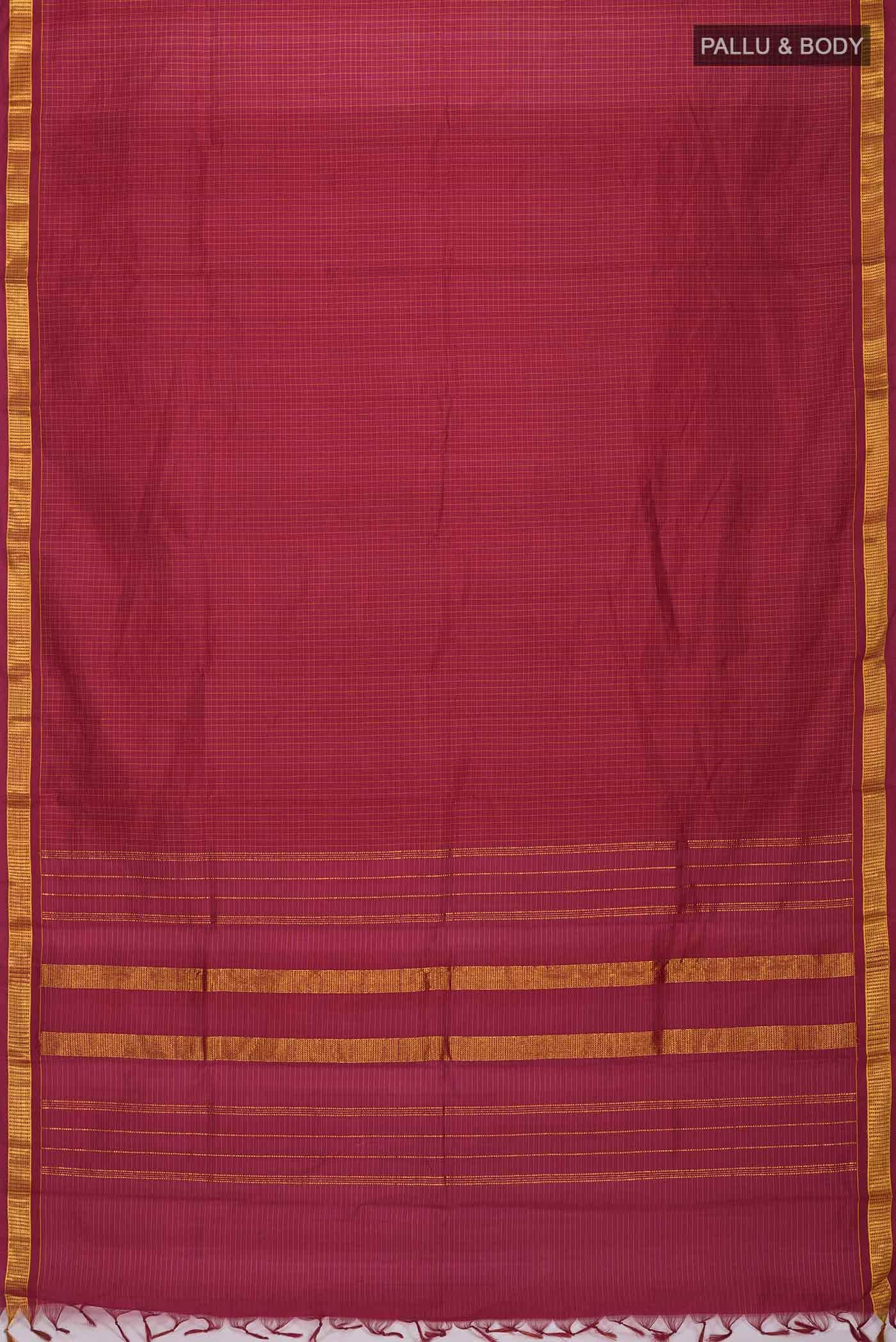 Maroon Kanchipuram Silk Saree