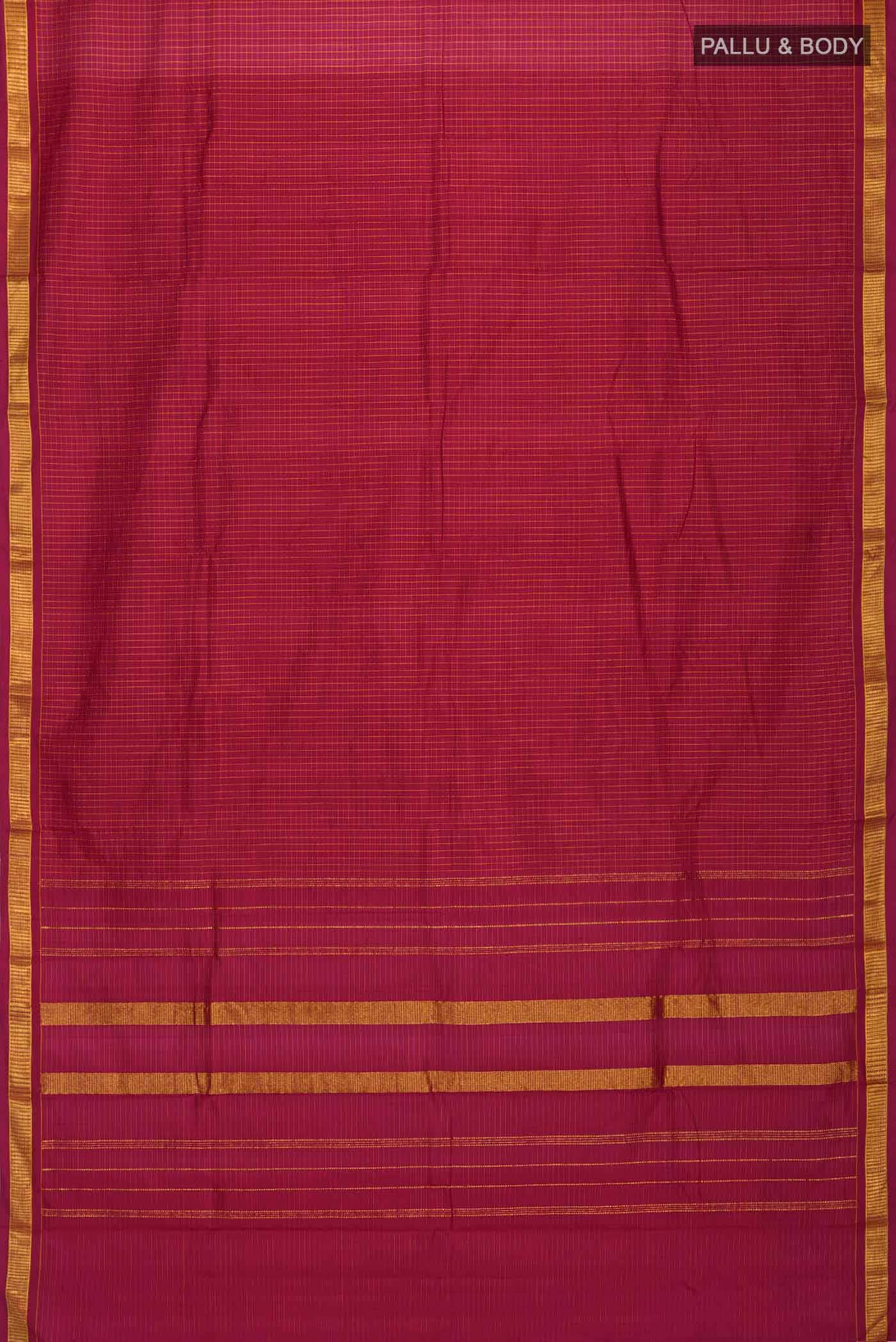 Maroon Kanchipuram Silk Saree