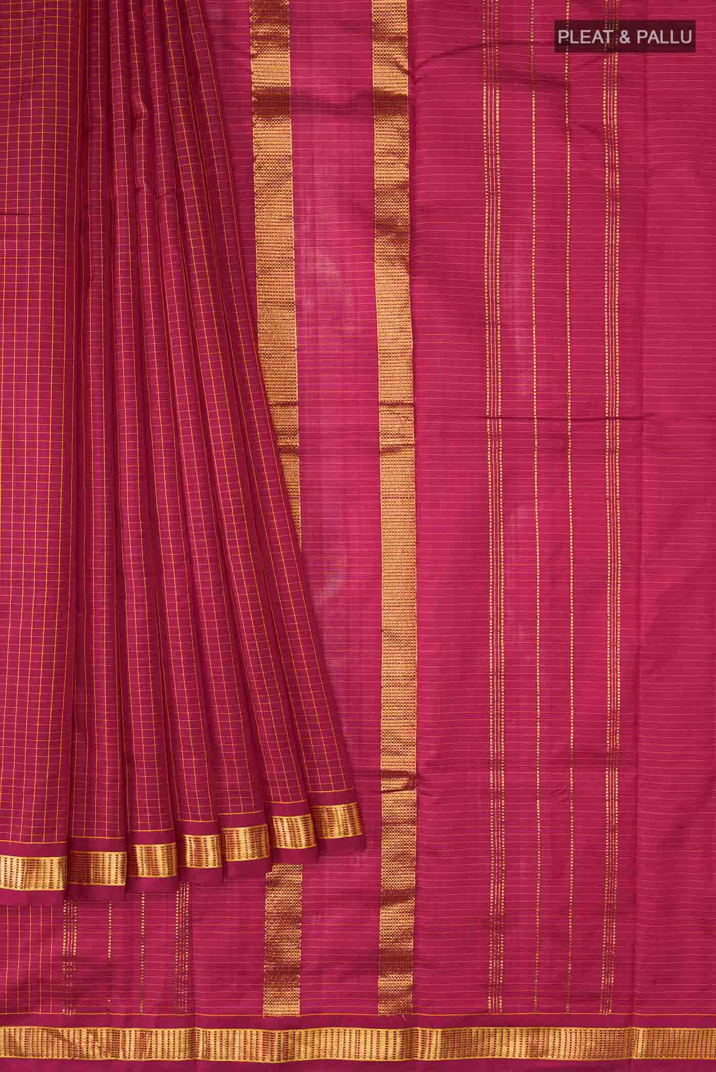 Maroon Kanchipuram Silk Saree