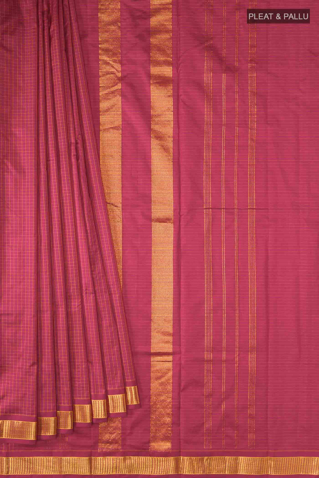 Maroon Kanchipuram Silk Saree