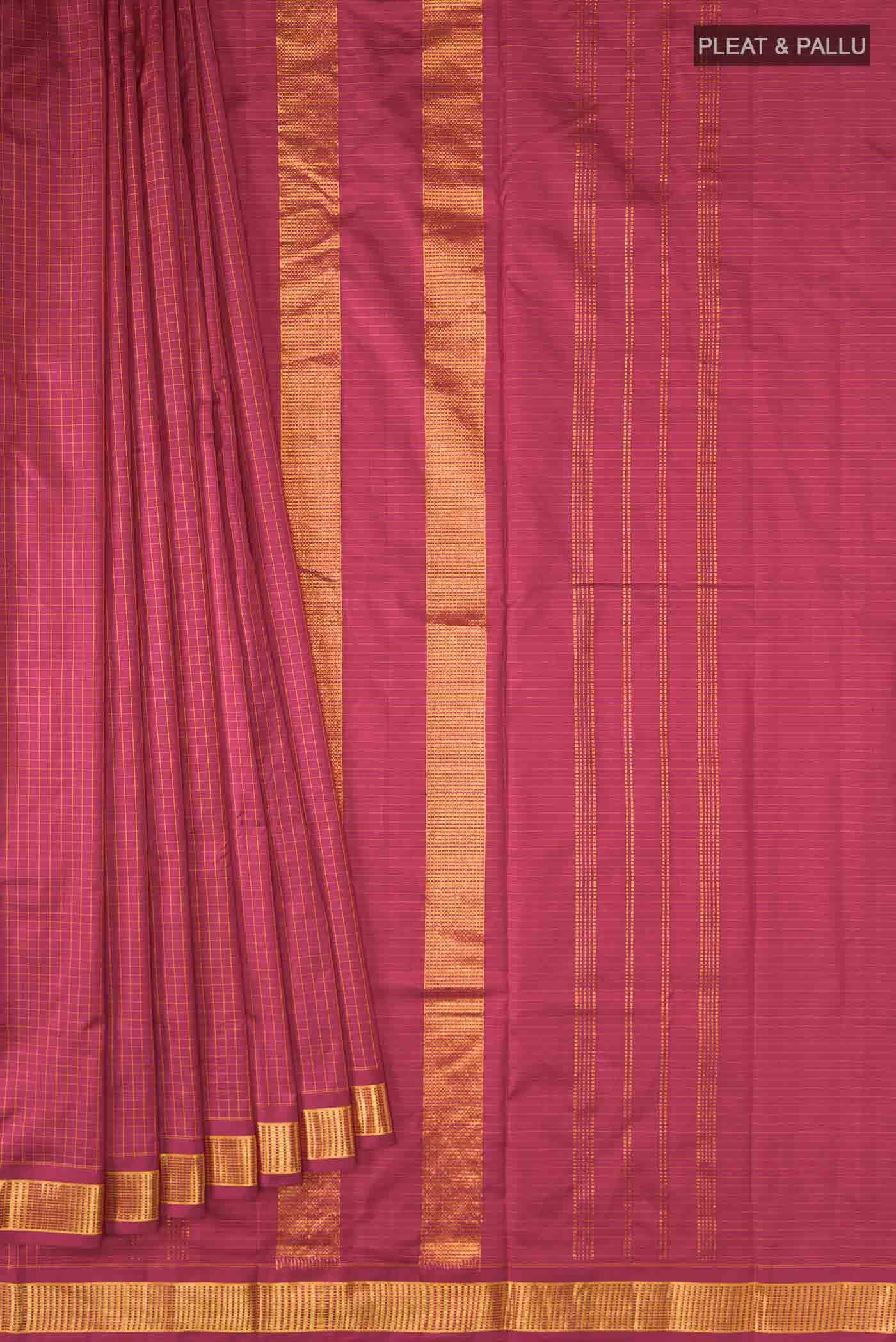 Maroon Kanchipuram Silk Saree