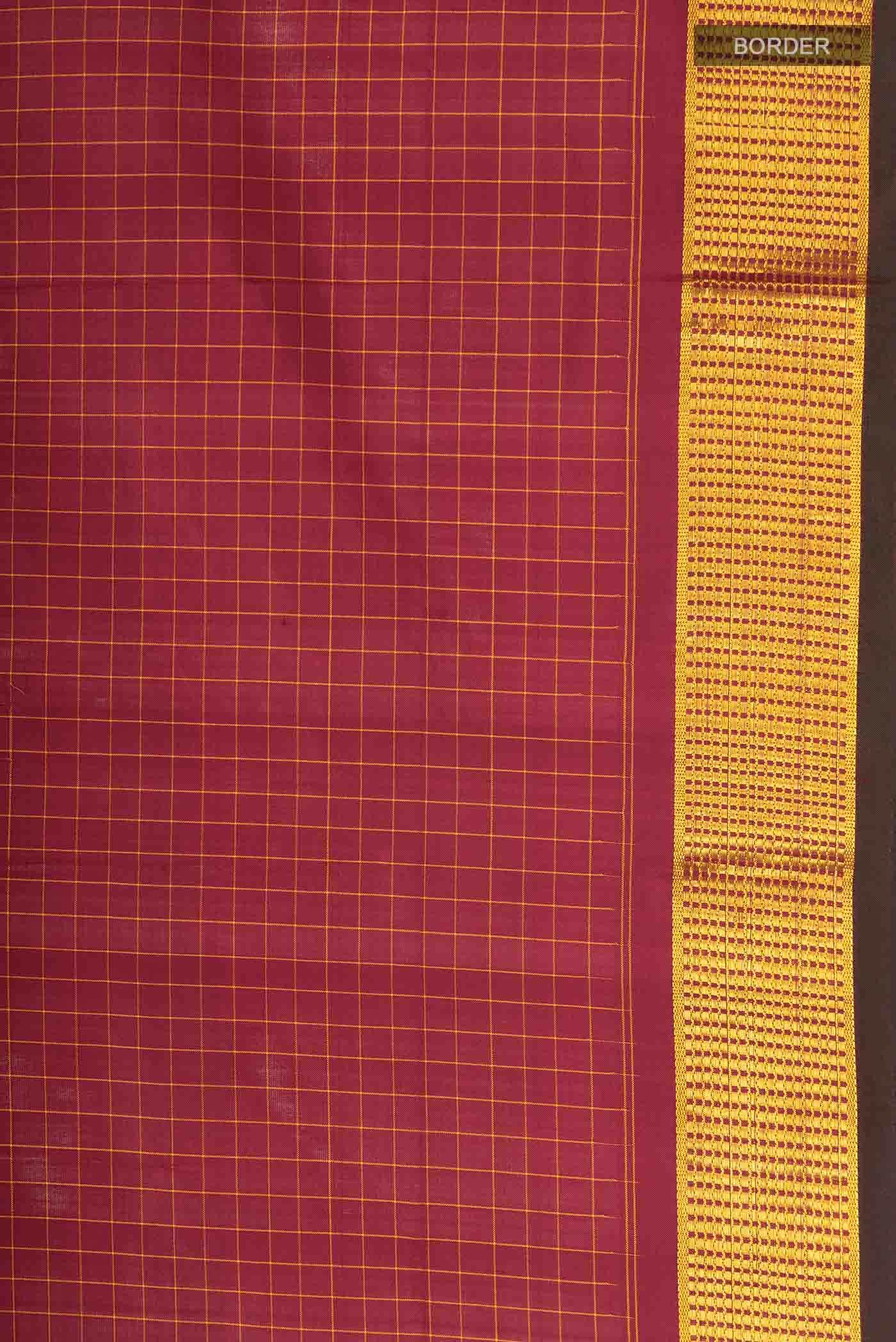 Maroon Kanchipuram Silk Saree