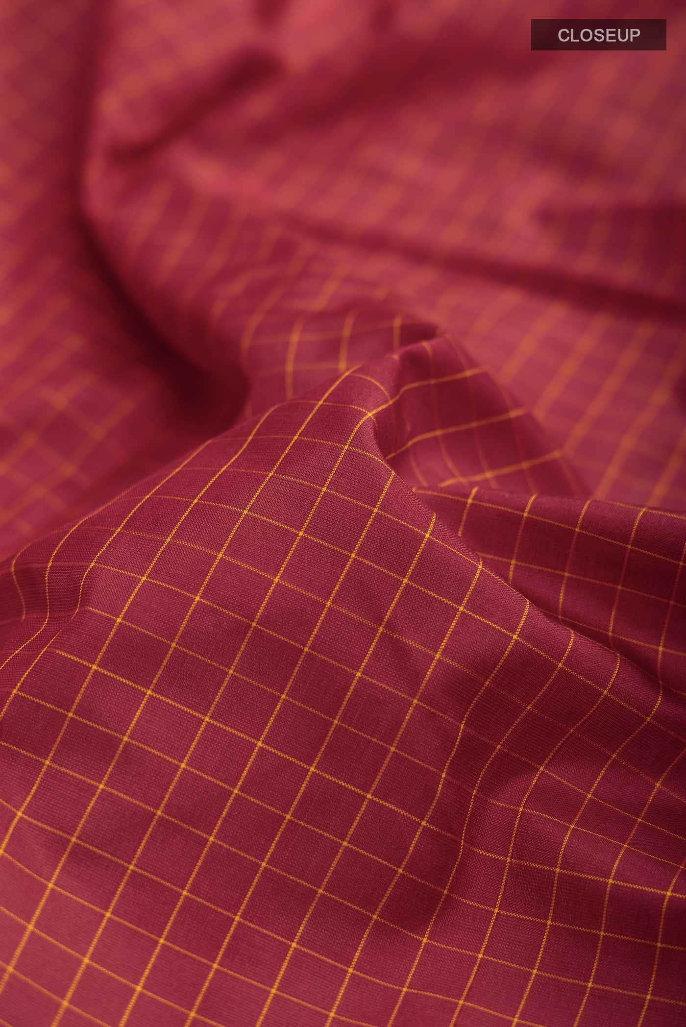 Maroon Kanchipuram Silk Saree