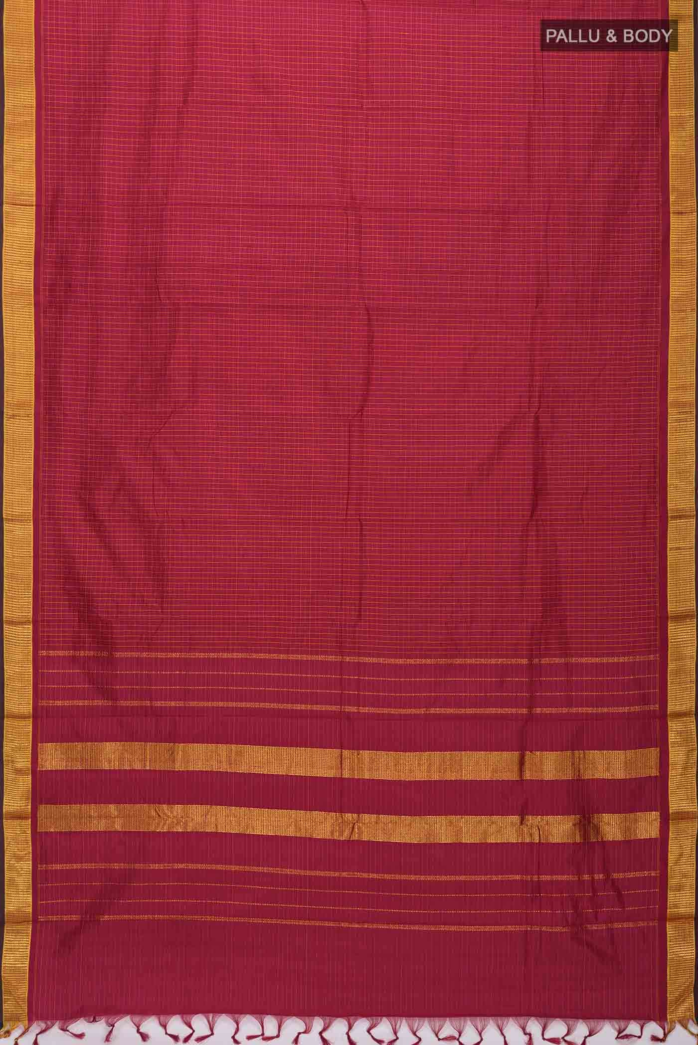 Maroon Kanchipuram Silk Saree