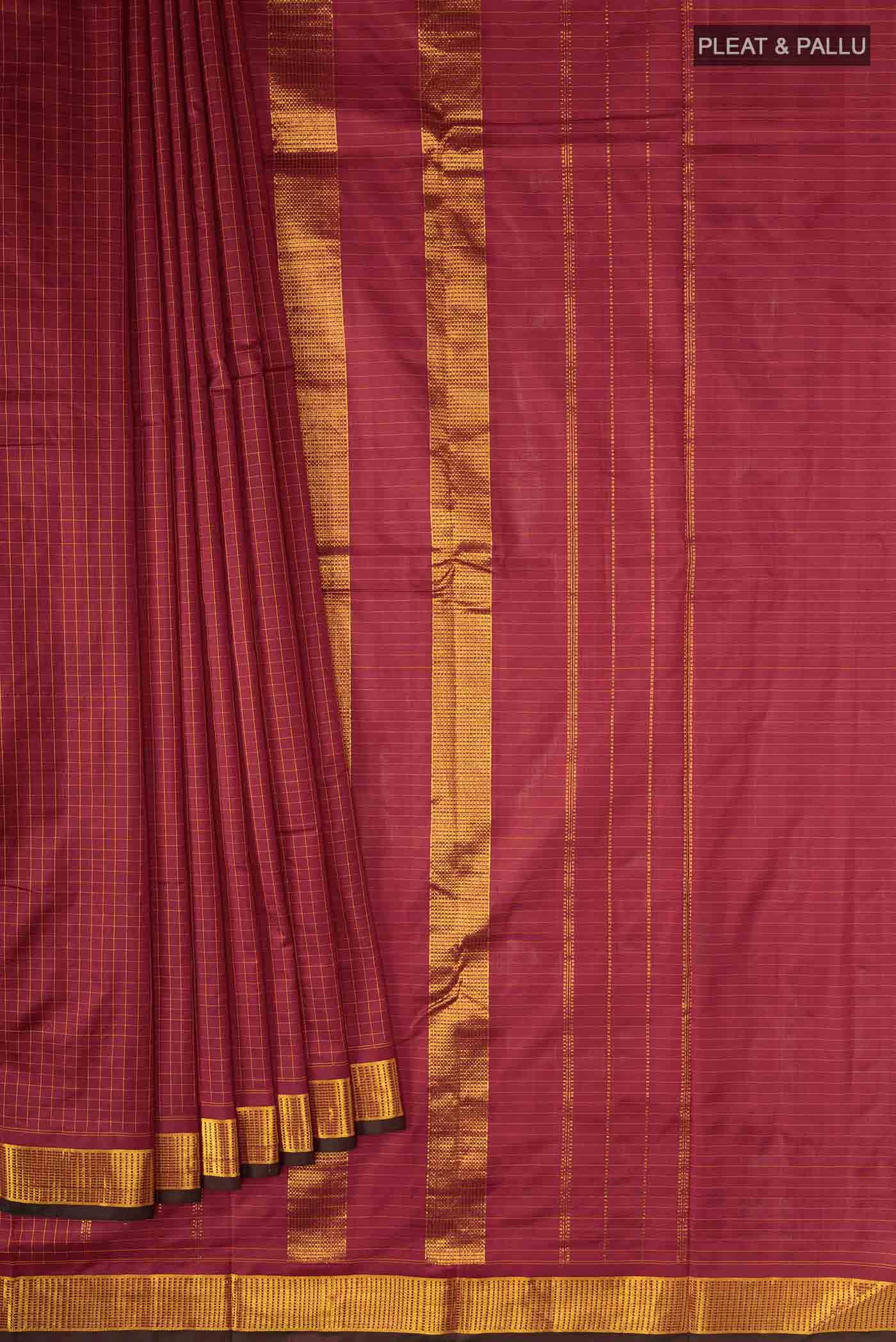 Maroon Kanchipuram Silk Saree