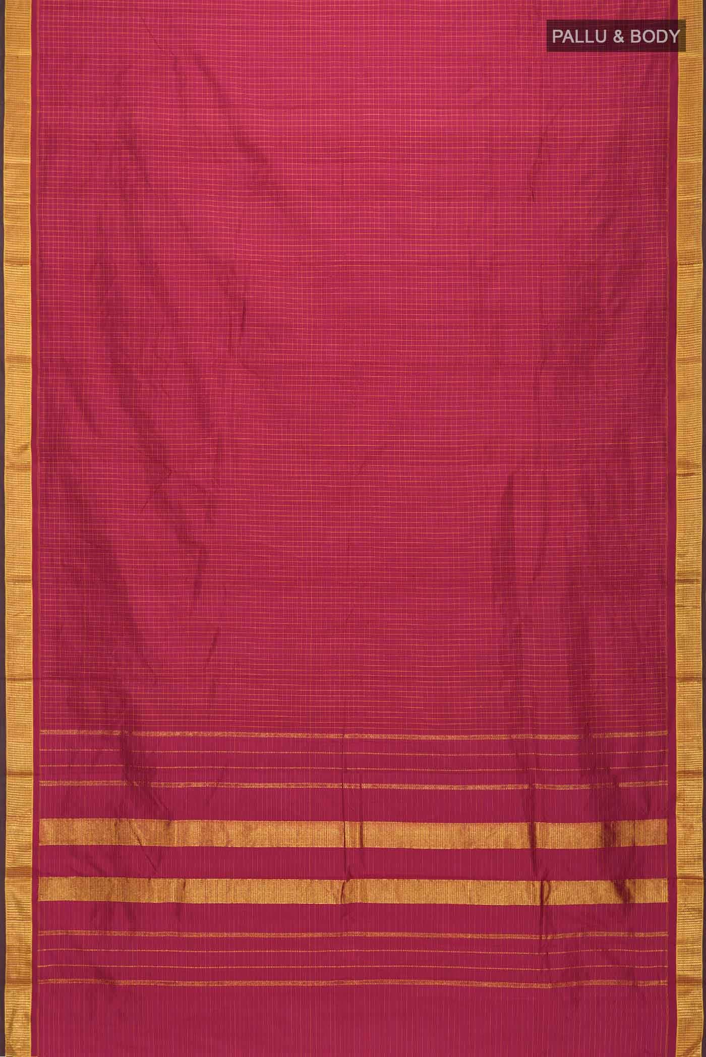 Maroon Kanchipuram Silk Saree