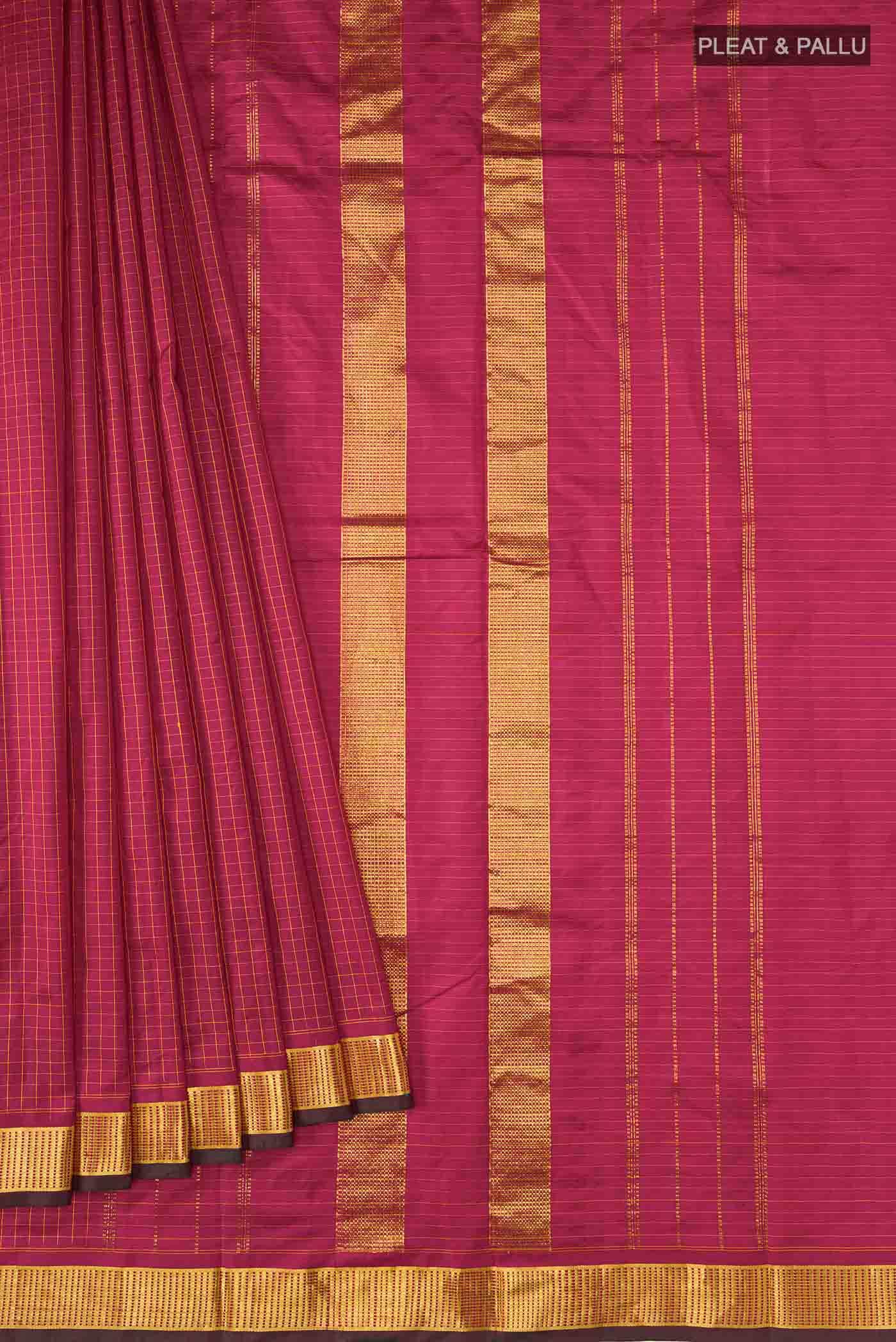 Maroon Kanchipuram Silk Saree
