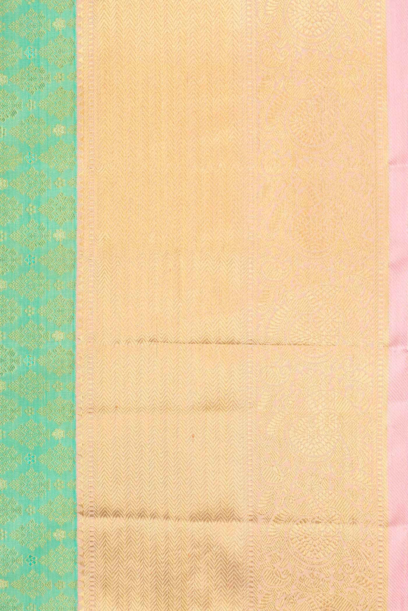 Sea Green Dual Tone Kanjivaram Silk Saree