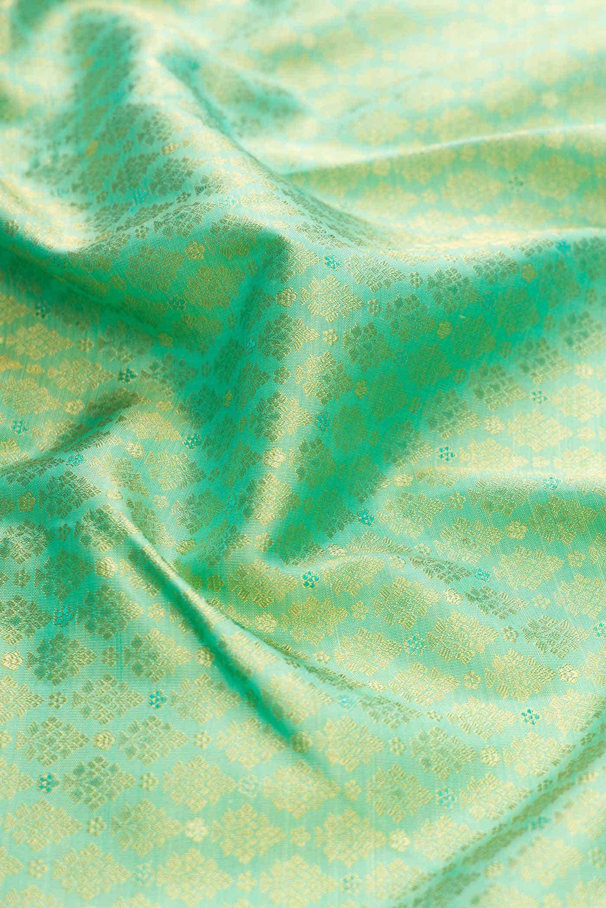Sea Green Dual Tone Kanjivaram Silk Saree