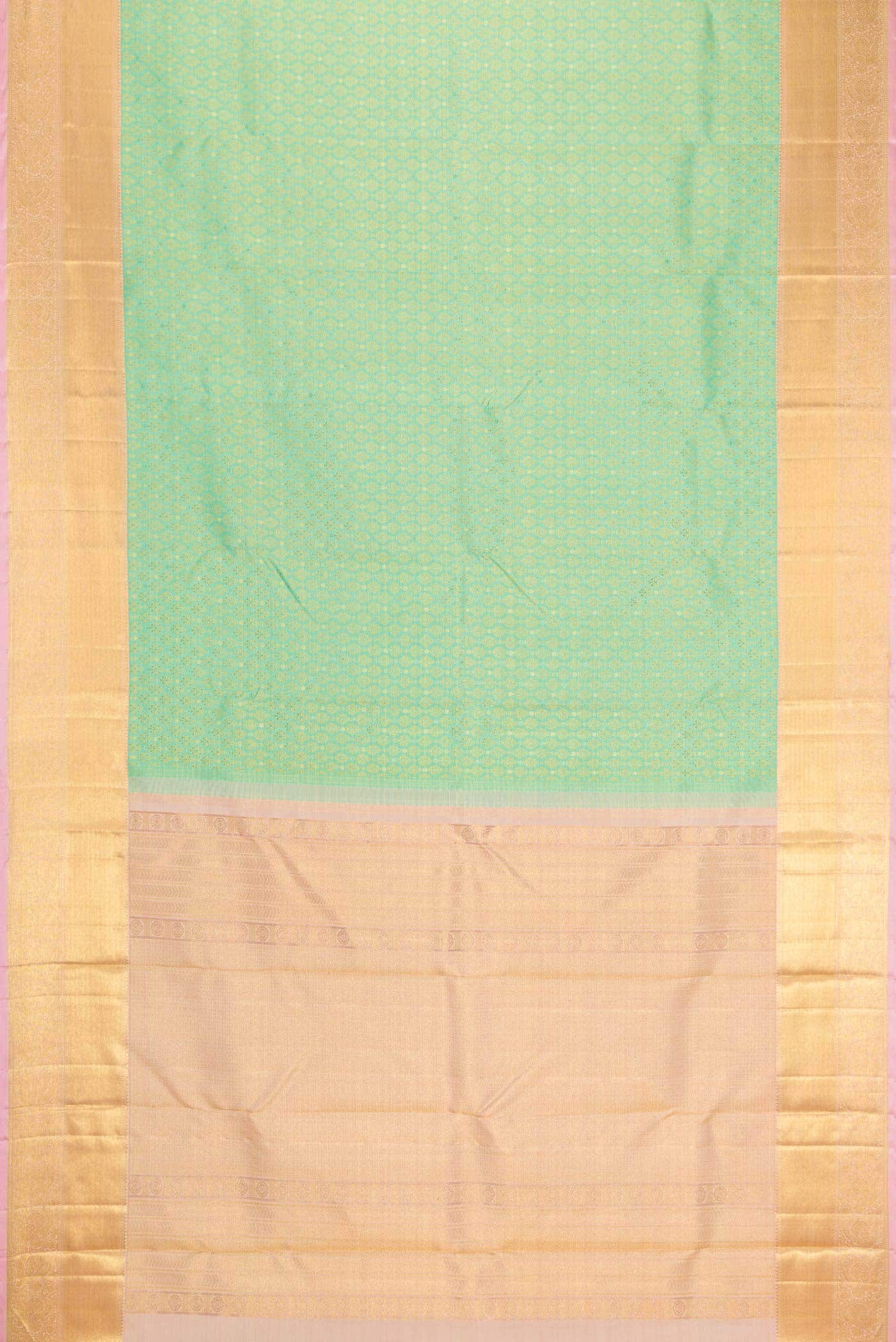 Sea Green Dual Tone Kanchipuram Silk Saree