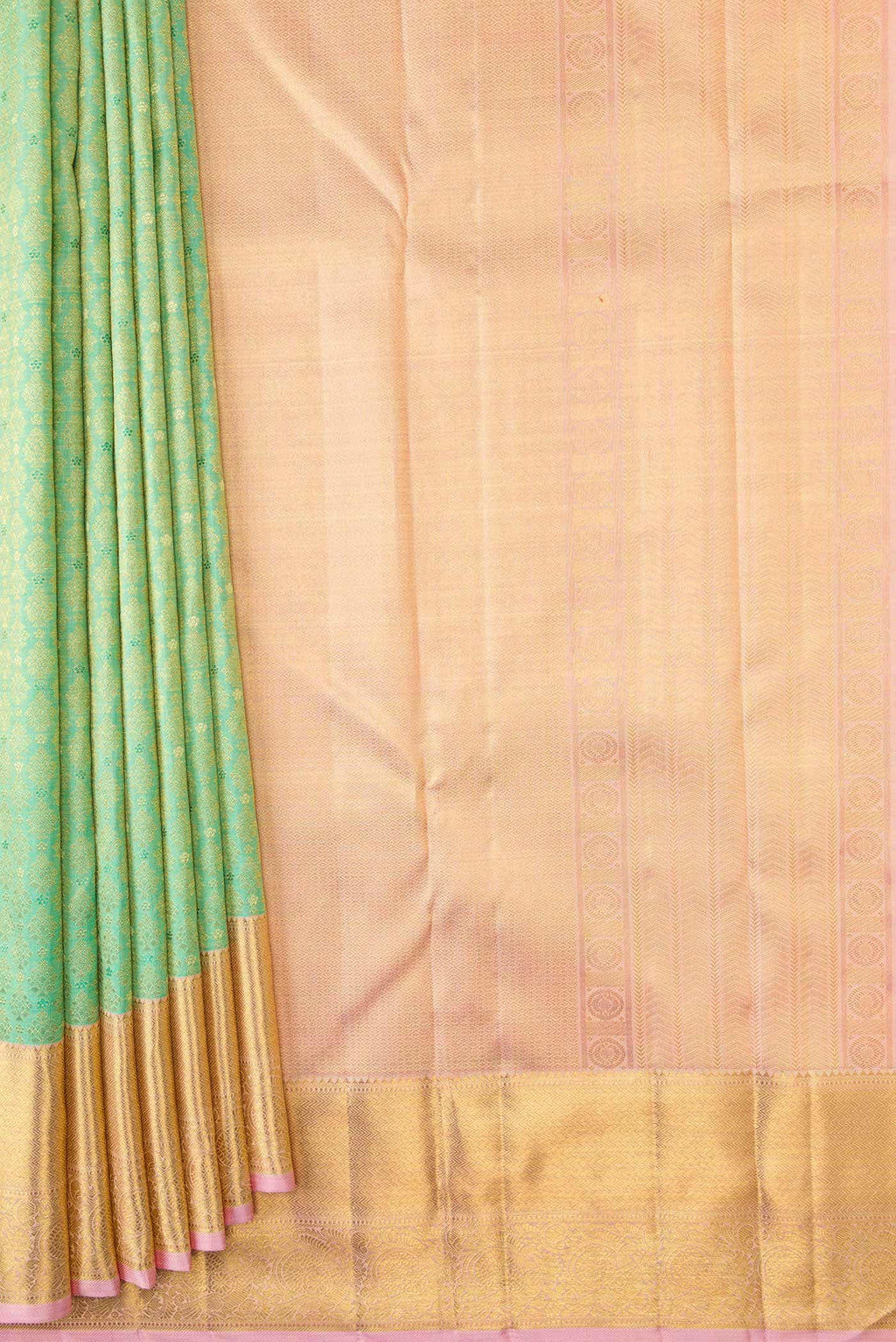 Sea Green Dual Tone Kanchipuram Silk Saree