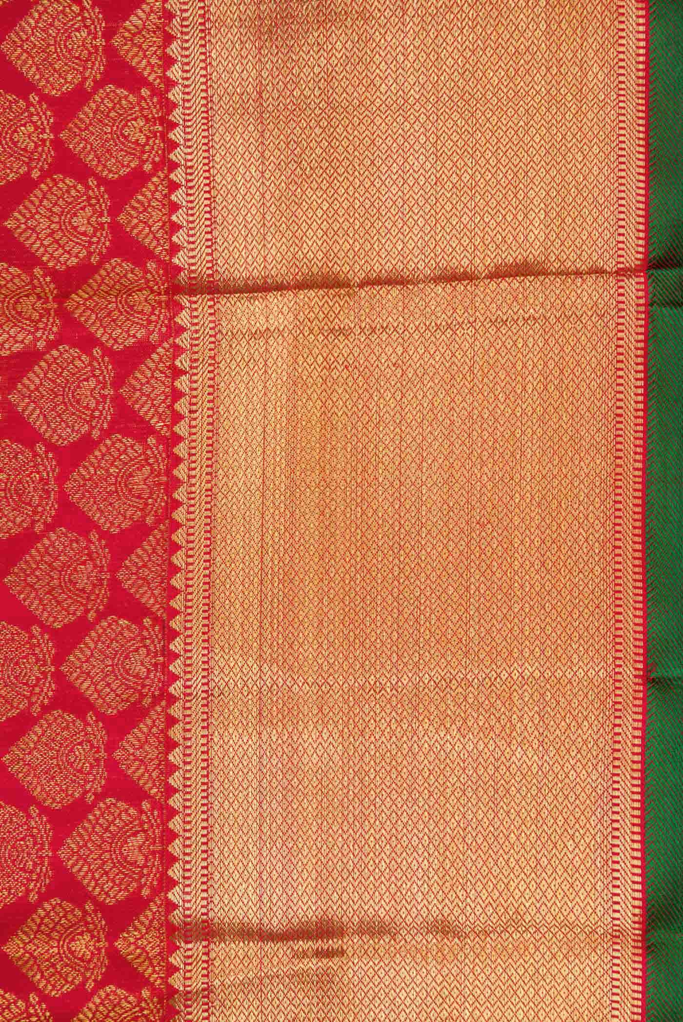 Red Dual Tone Kanchipuram Silk Saree