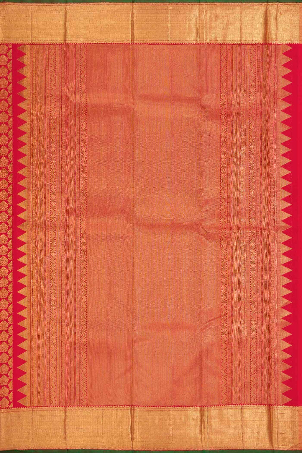 Red Dual Tone Kanchipuram Silk Saree