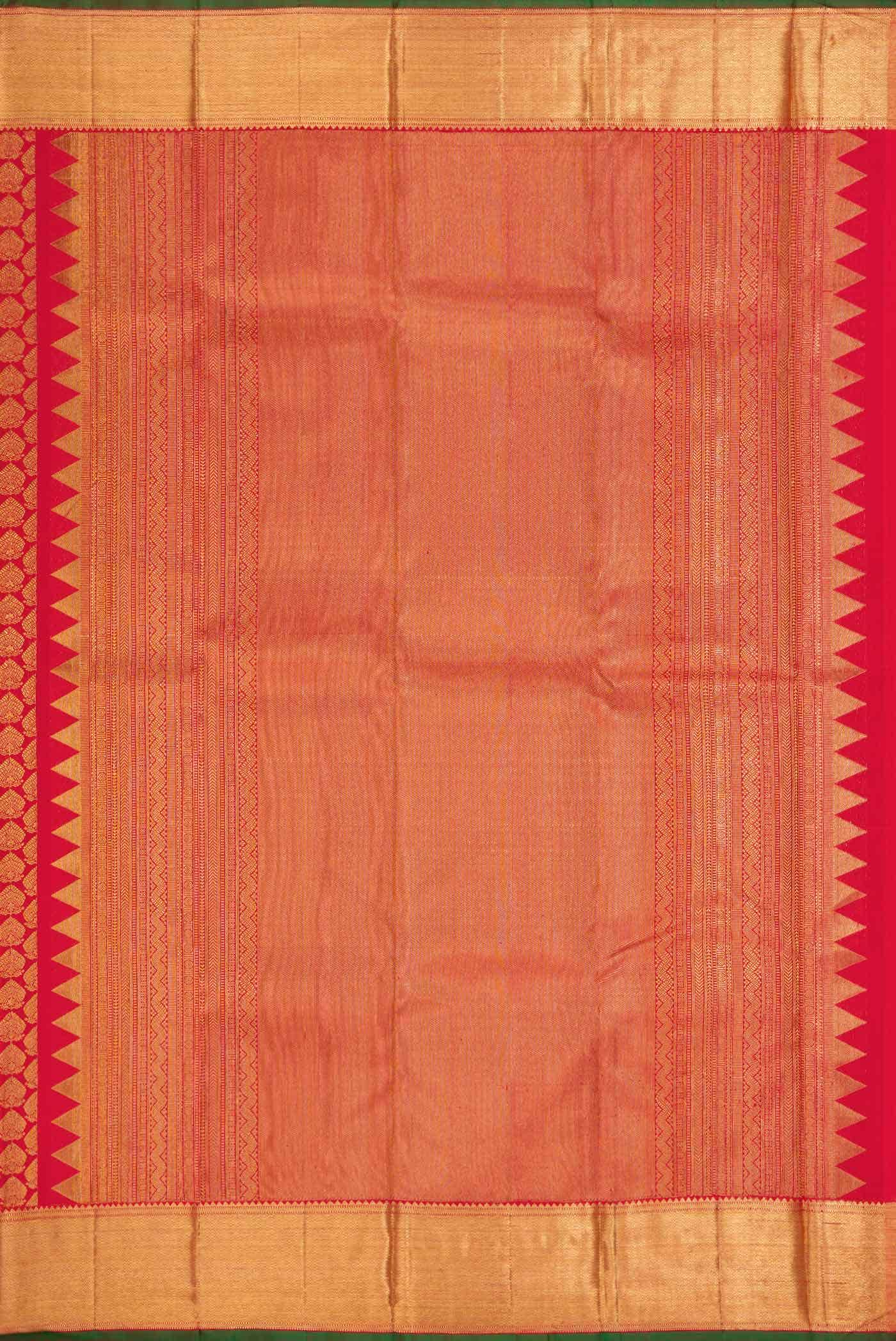 Red Dual Tone Kanchipuram Silk Saree