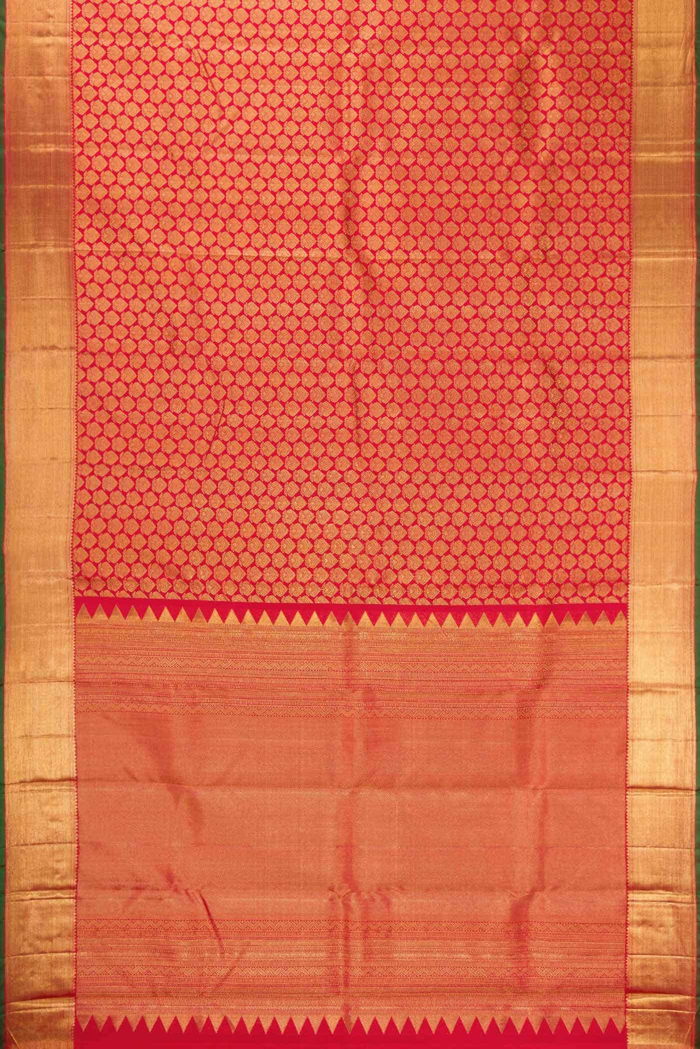 Red Dual Tone Kanchipuram Silk Saree