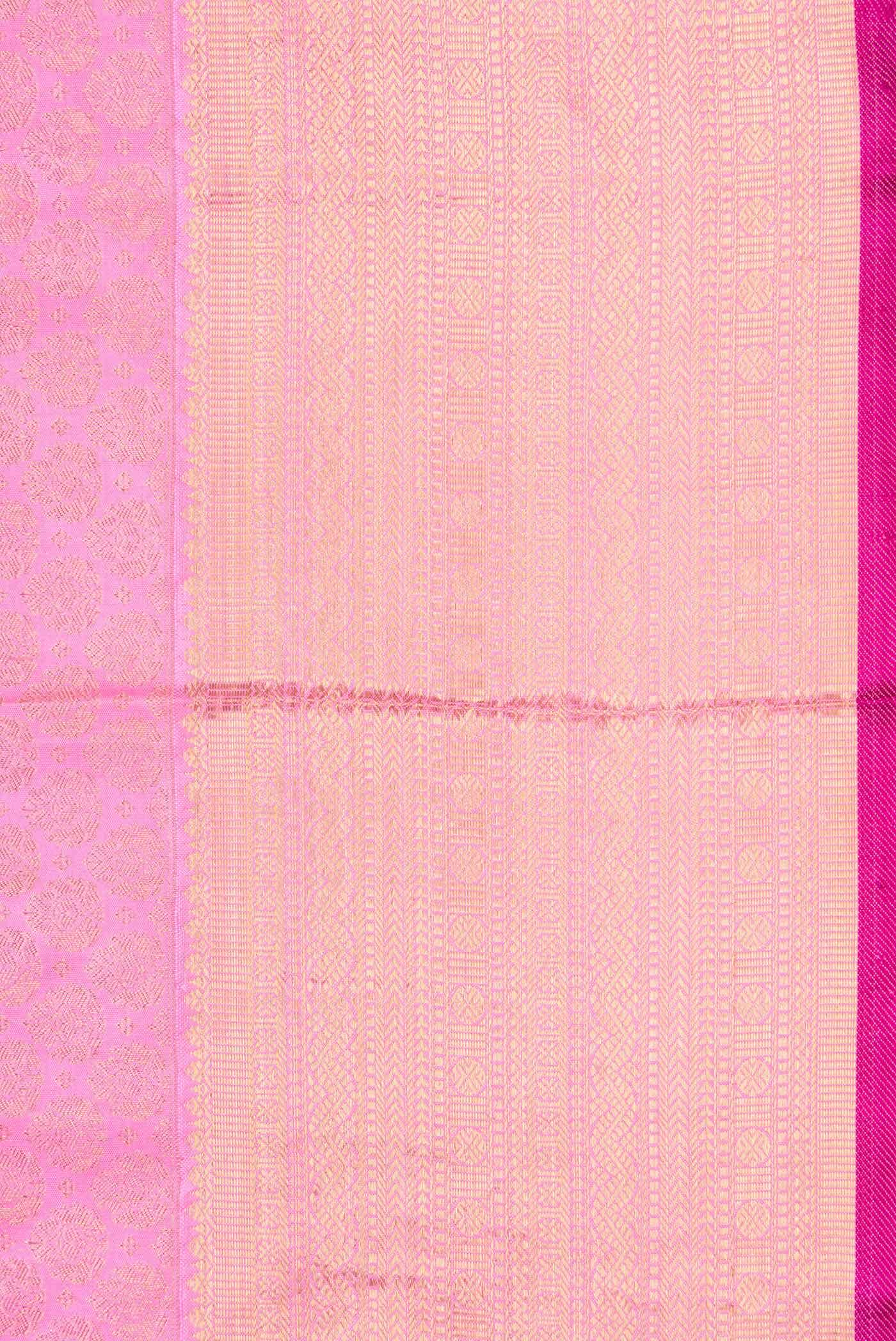 Pink Dual Tone Kanchipuram Silk Saree