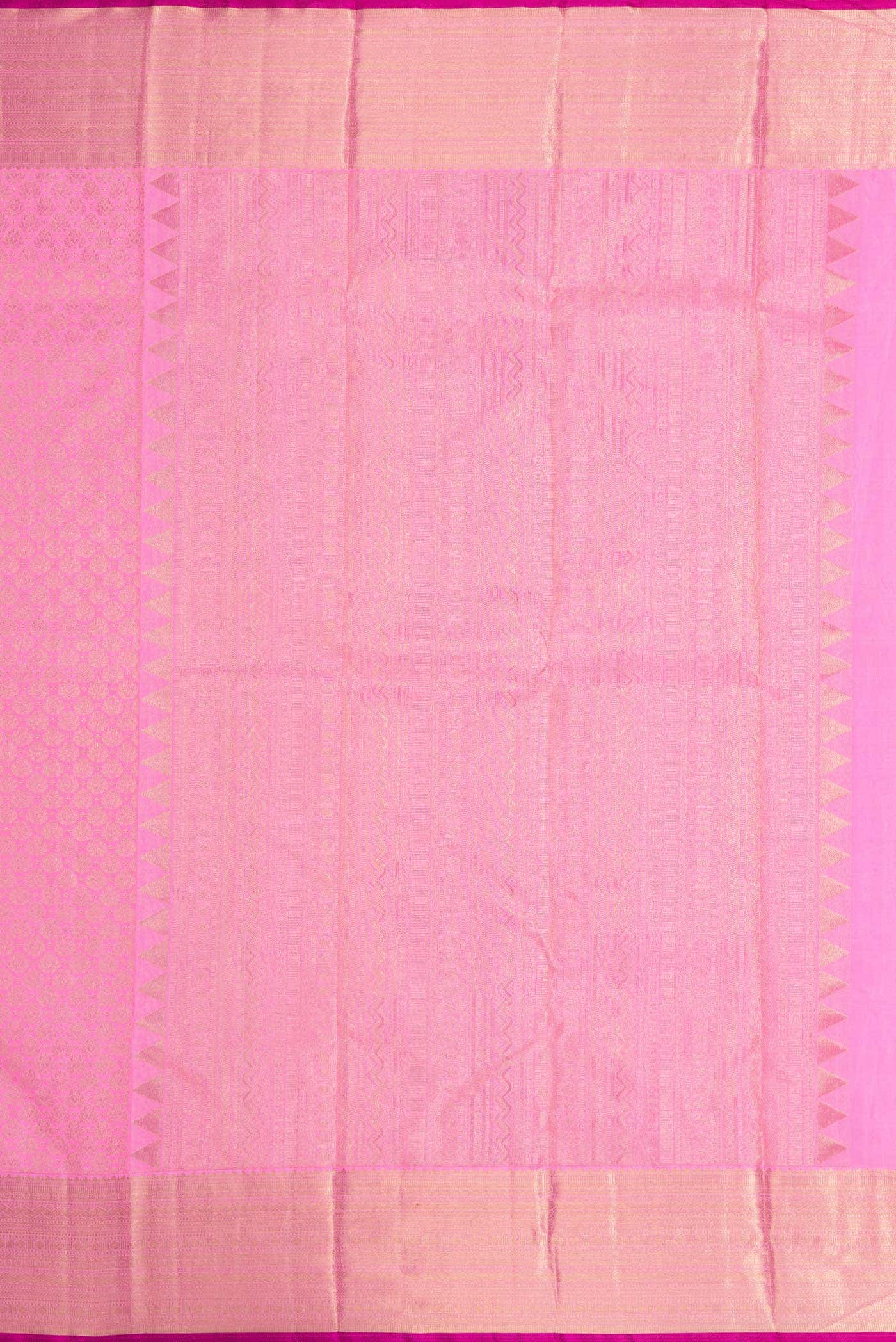 Pink Dual Tone Kanchipuram Silk Saree