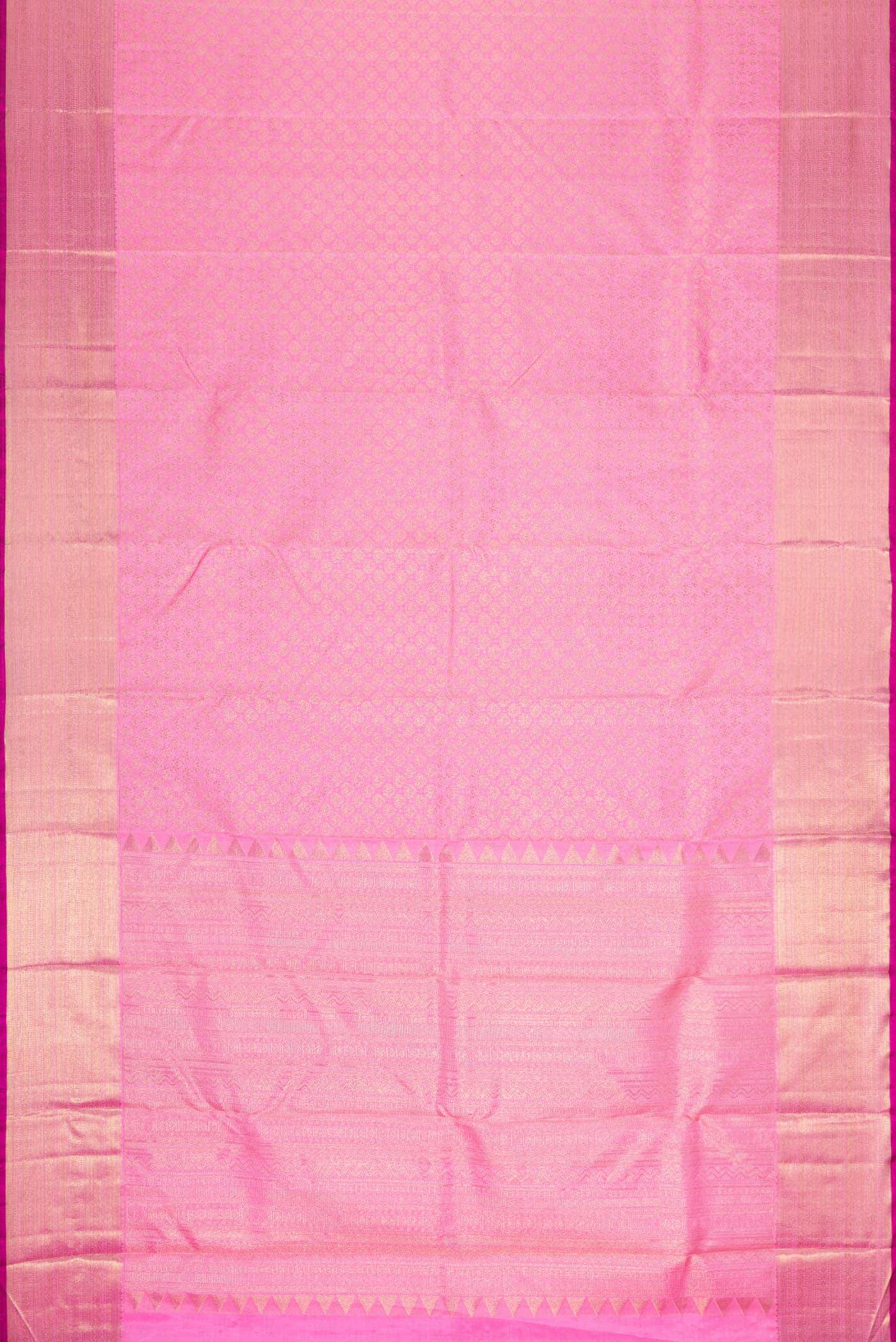 Pink Dual Tone Kanchipuram Silk Saree