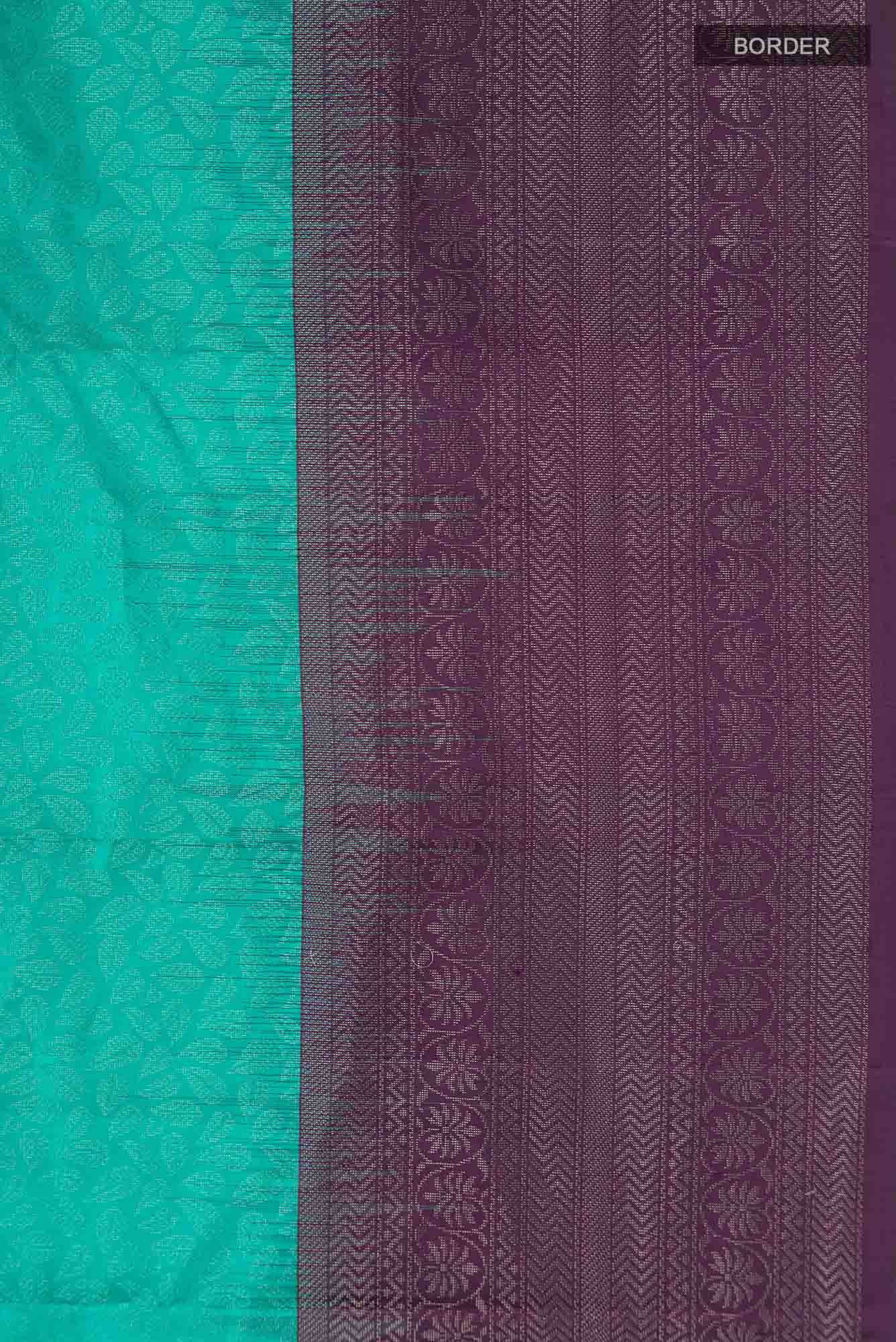 Turquoise Kanchipuram Silk Saree