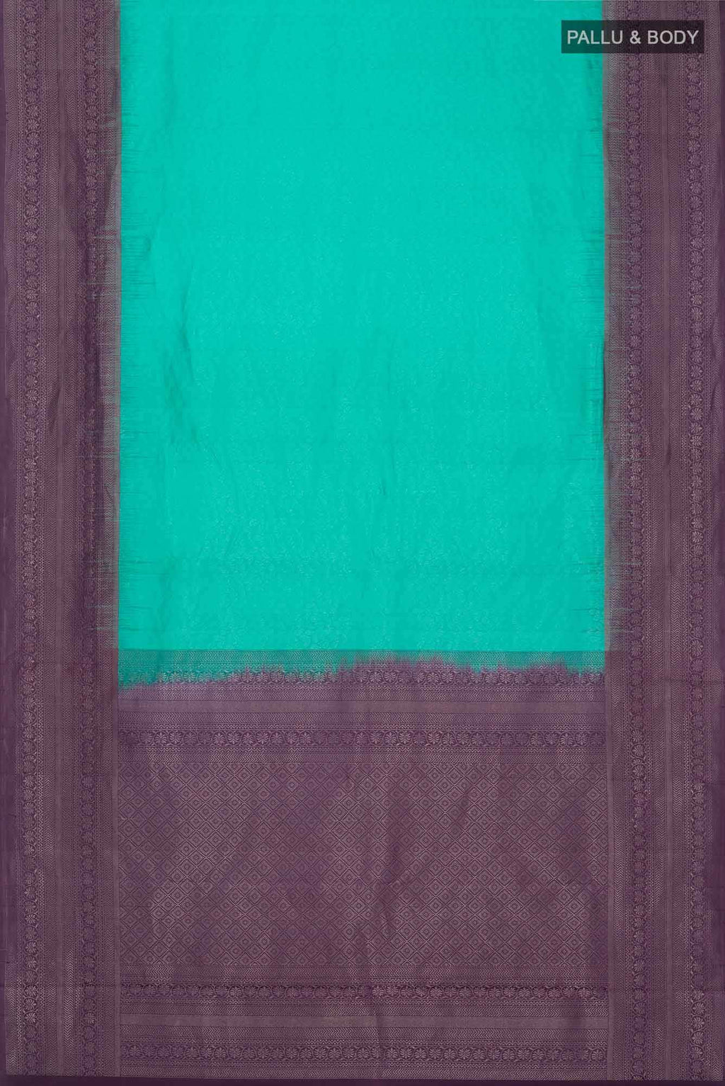 Turquoise Kanchipuram Silk Saree