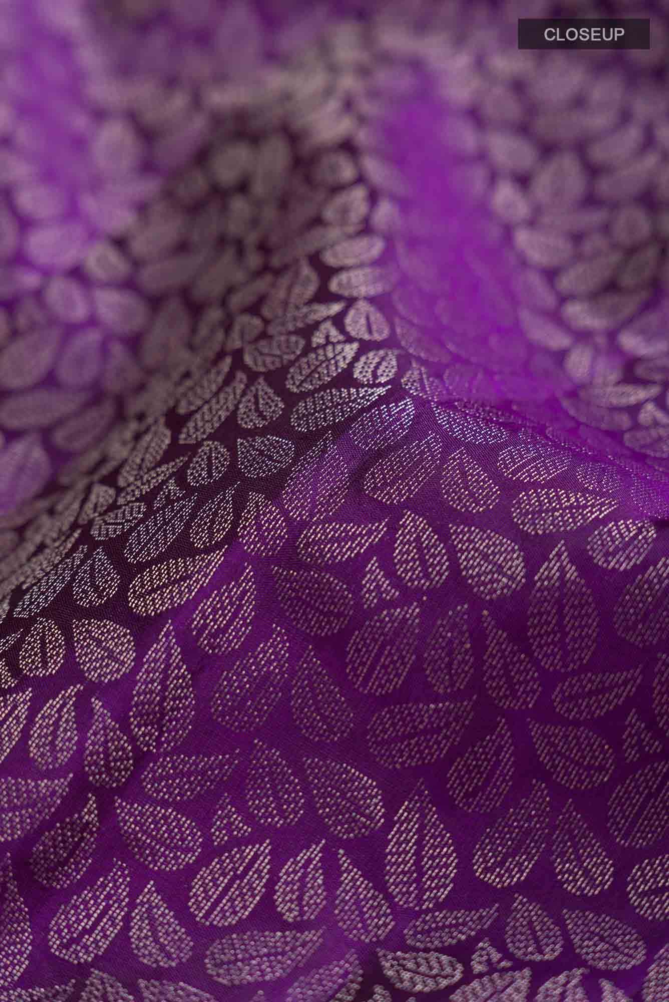Violet Kanchipuram Silk Saree