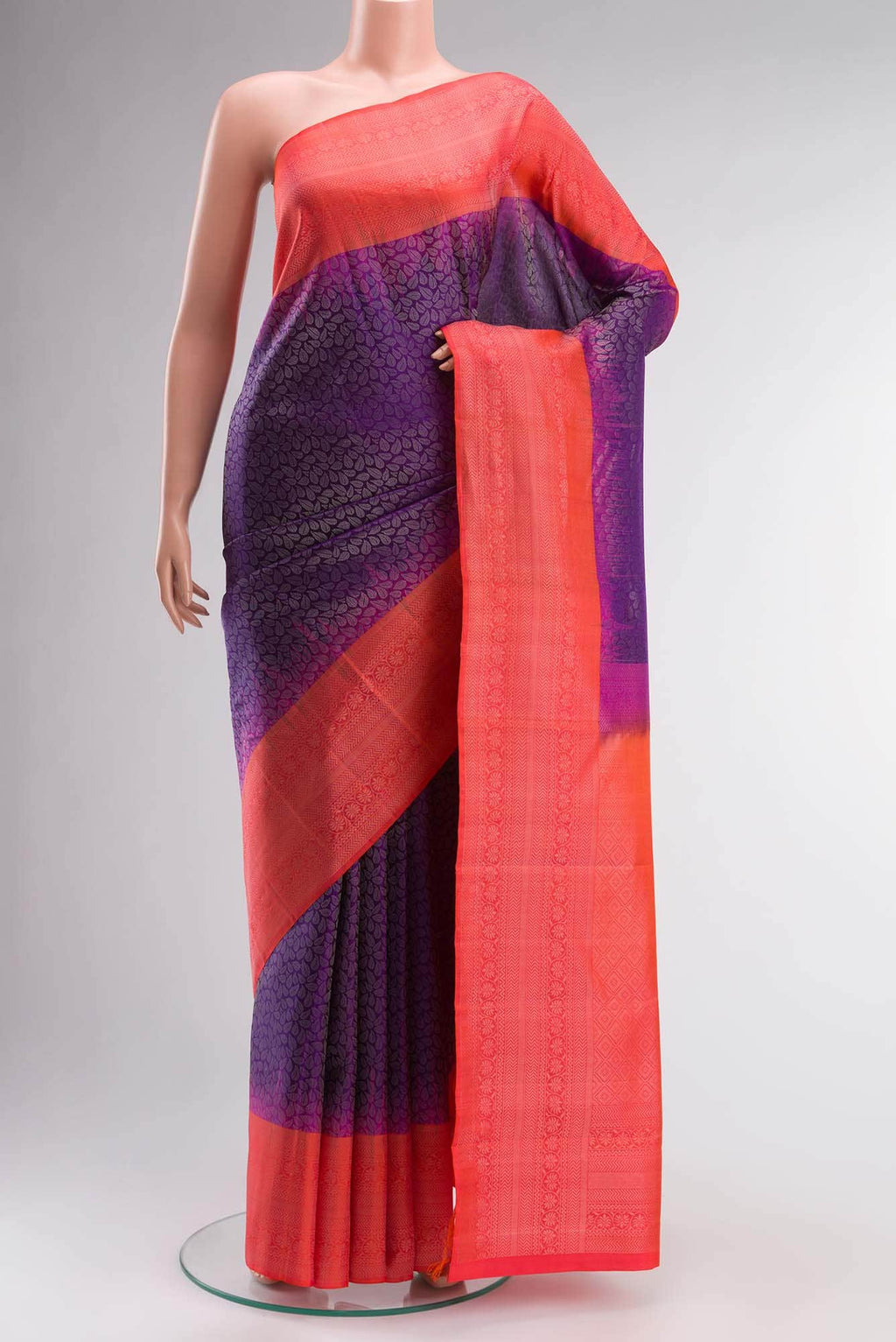 Violet Kanchipuram Silk Saree