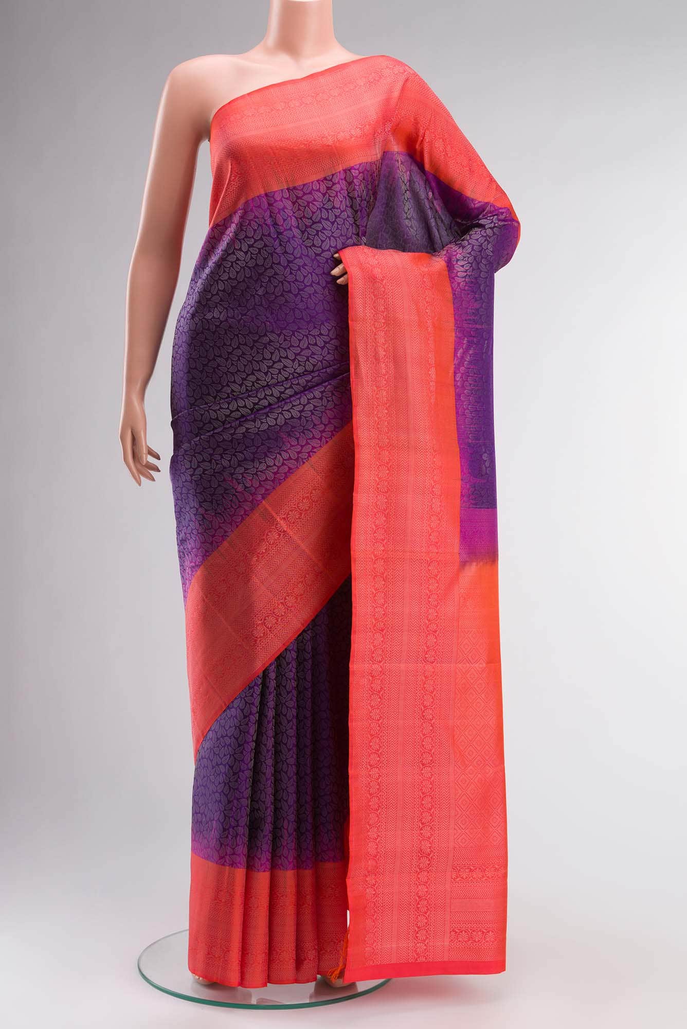 Violet Kanchipuram Silk Saree