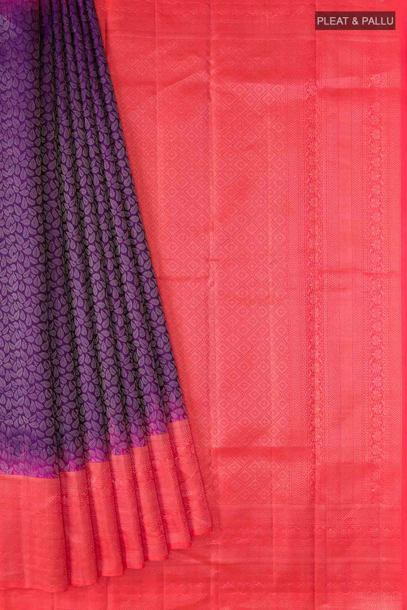 Violet Kanchipuram Silk Saree