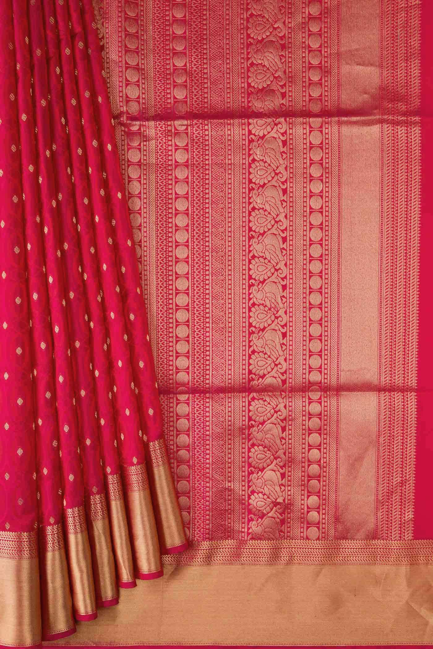 Rani Pink Dual Tone Soft Silk Saree