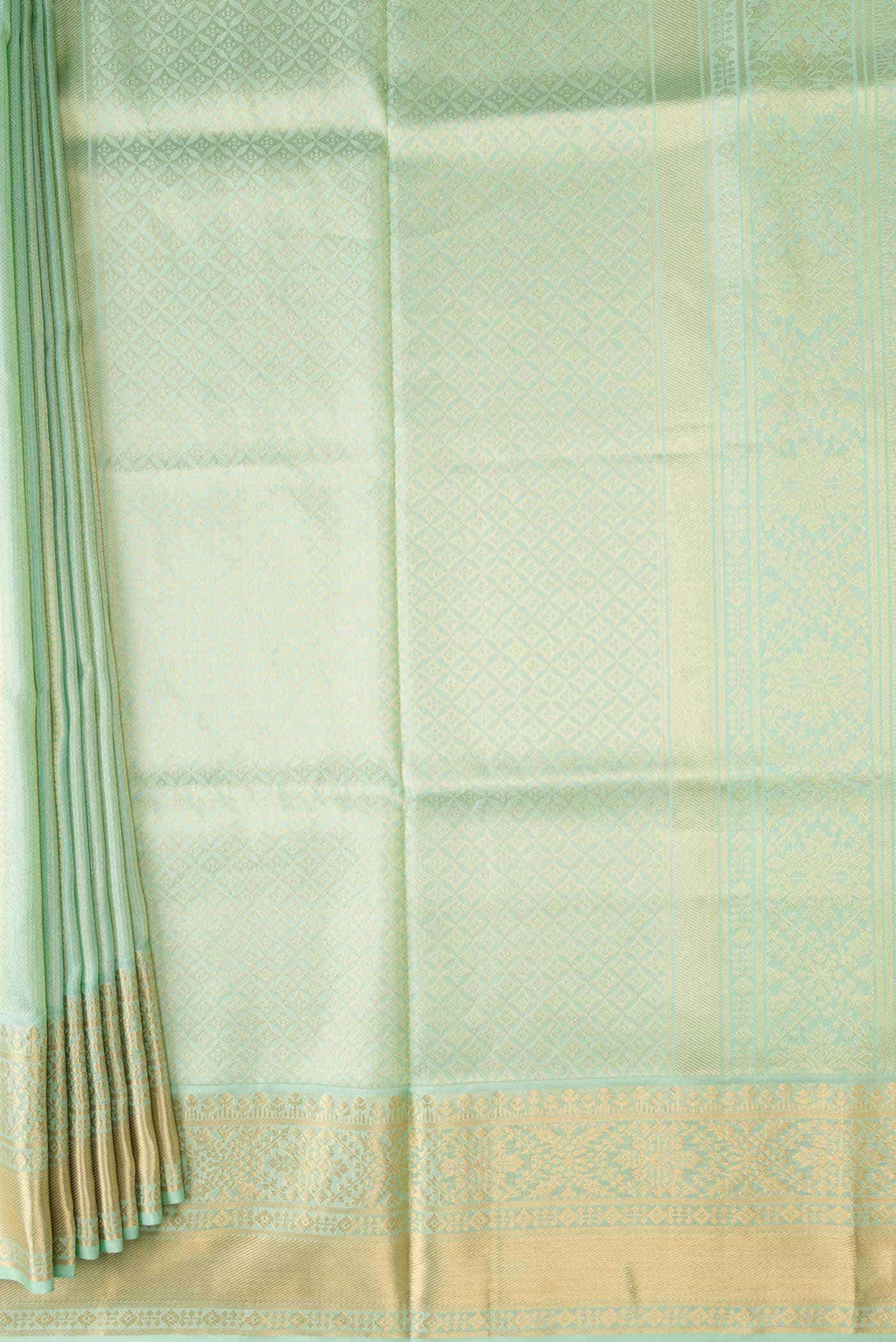 Light Green Dual Tone Soft Silk Saree