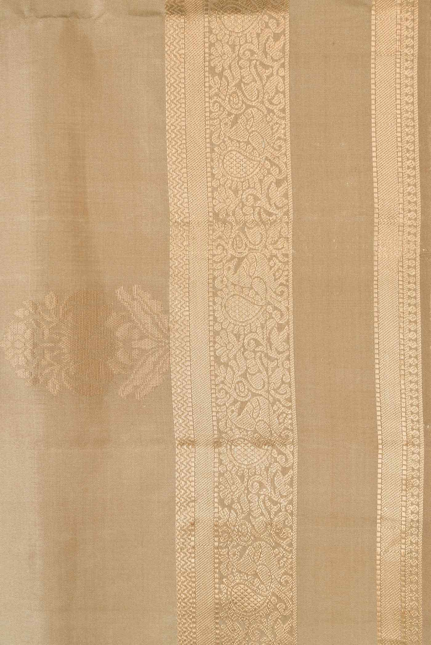 Dark Beige Dual Tone Soft Silk Saree