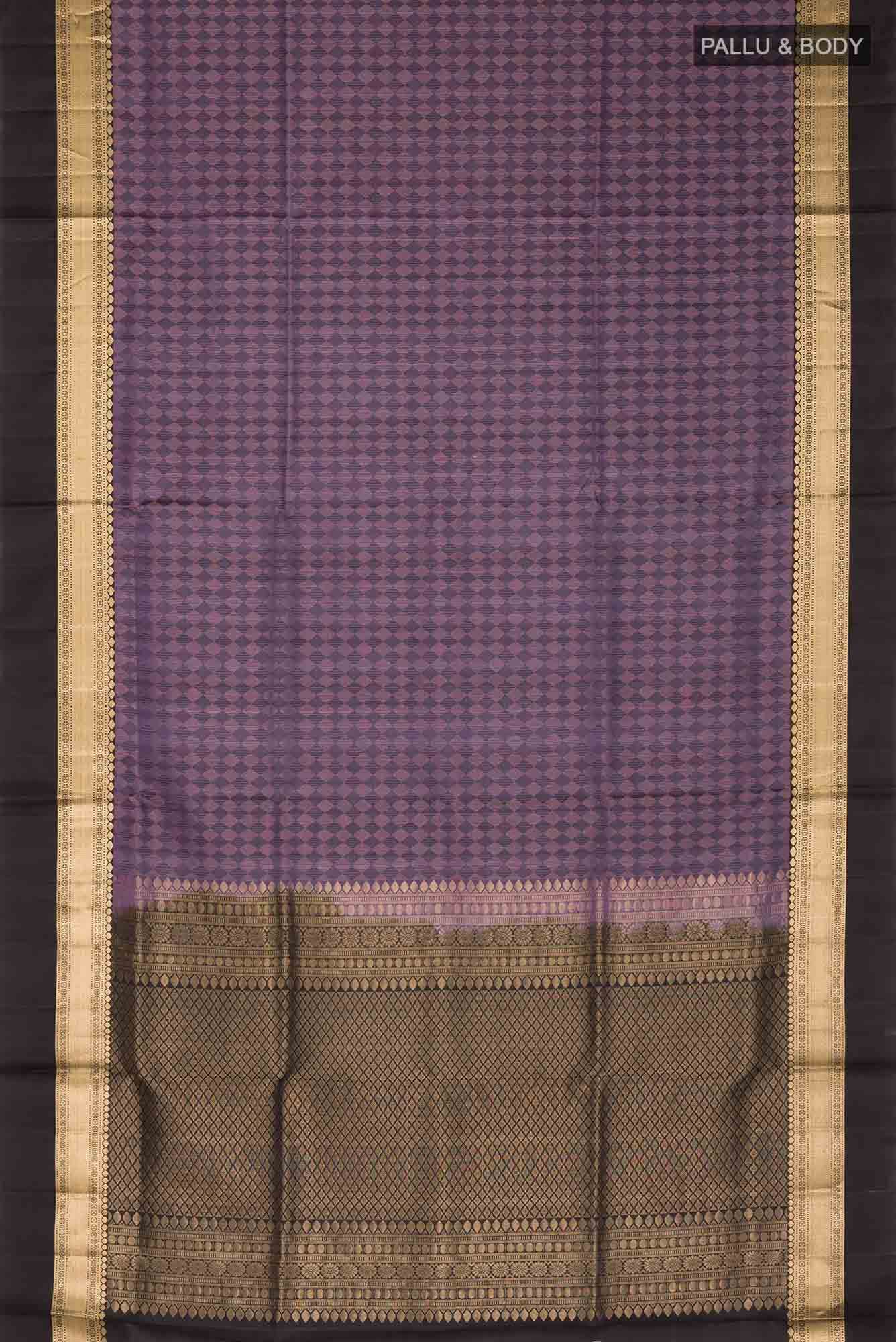 Blue Grey Soft Silk Saree