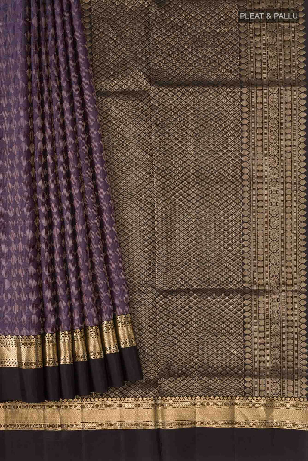 Blue Grey Soft Silk Saree