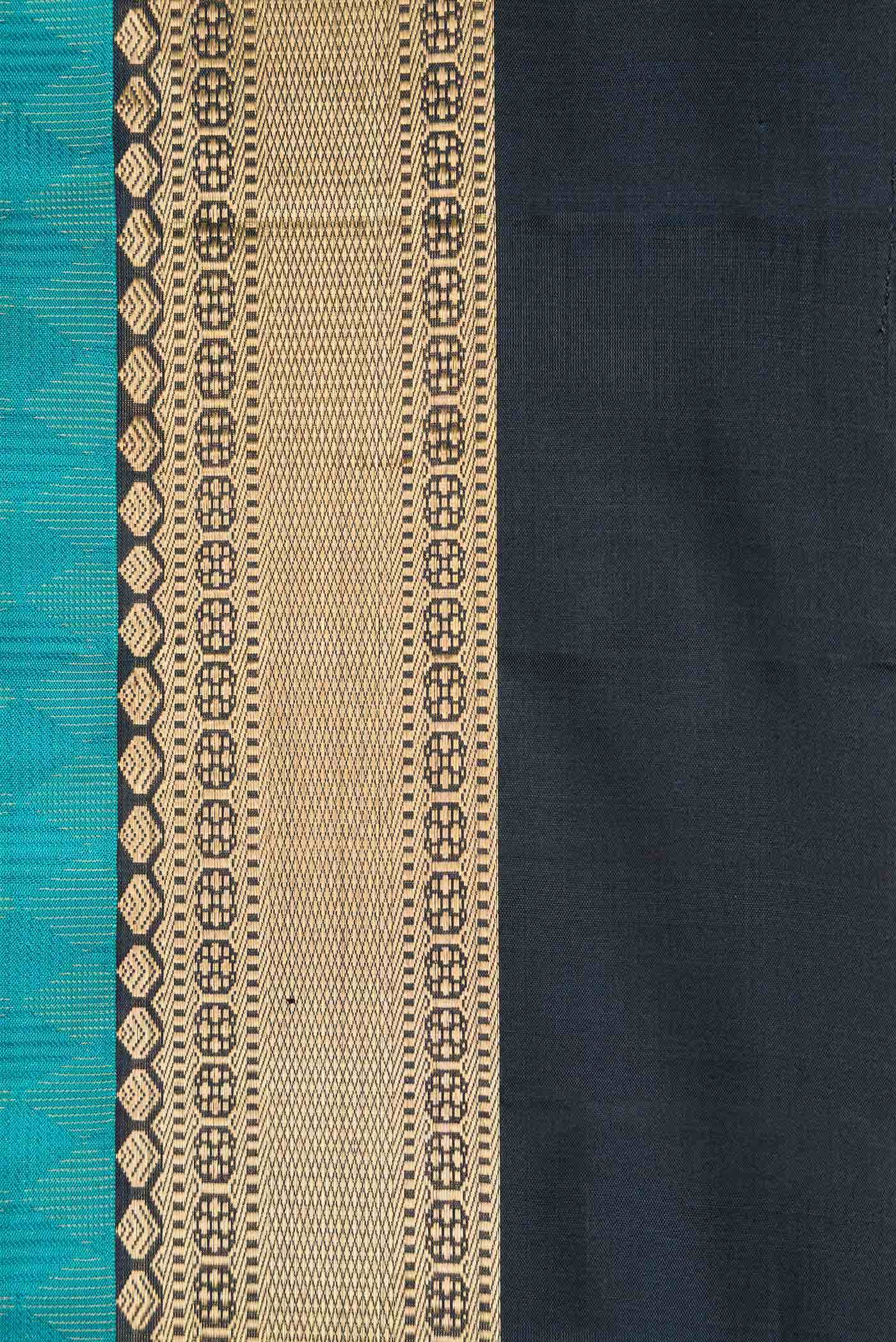 Blue Dual Tone Soft Silk Saree