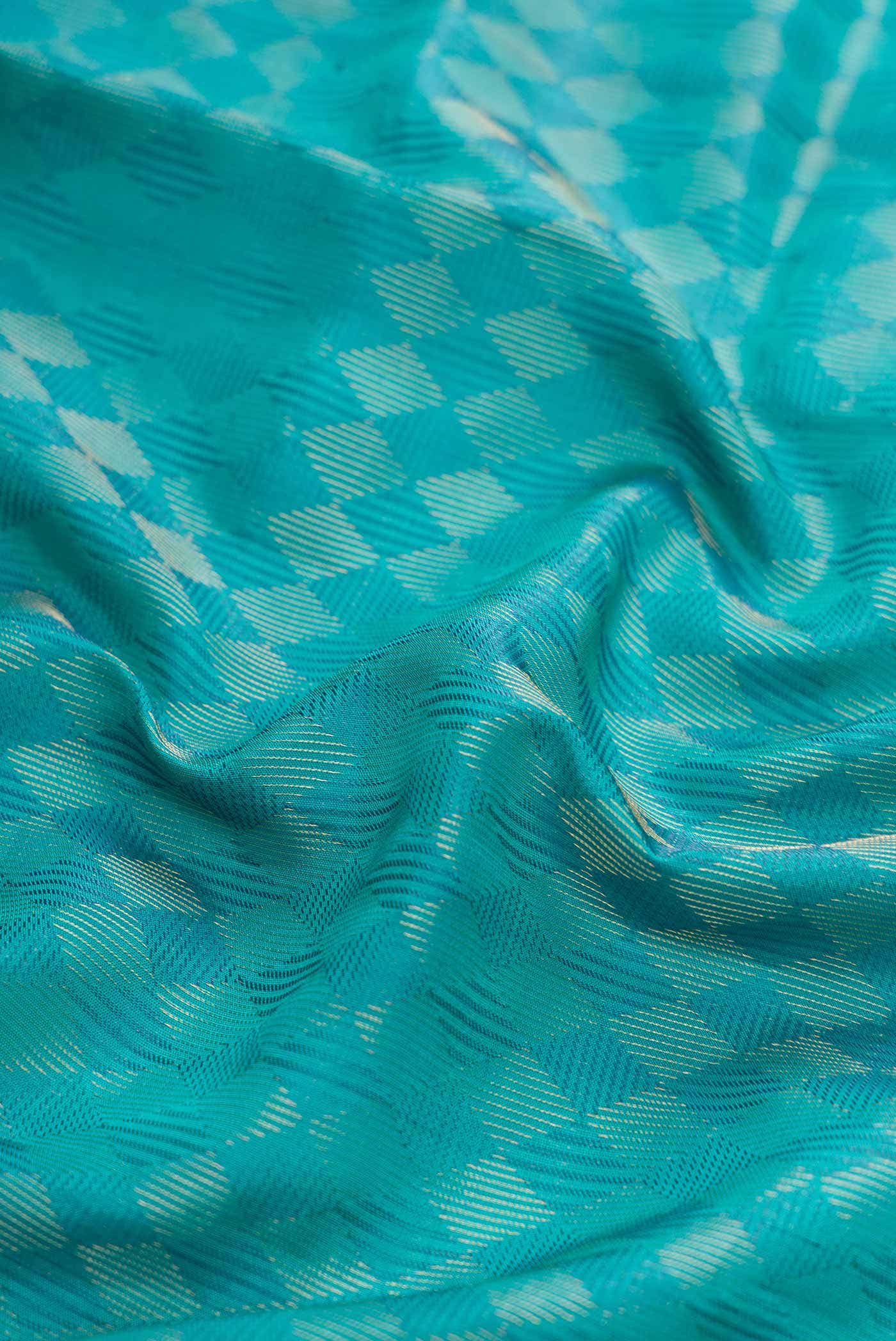Blue Dual Tone Soft Silk Saree
