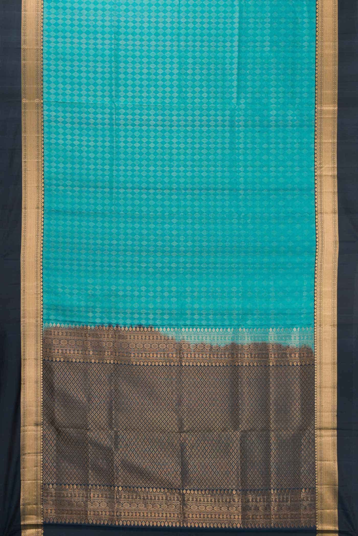 Blue Dual Tone Soft Silk Saree
