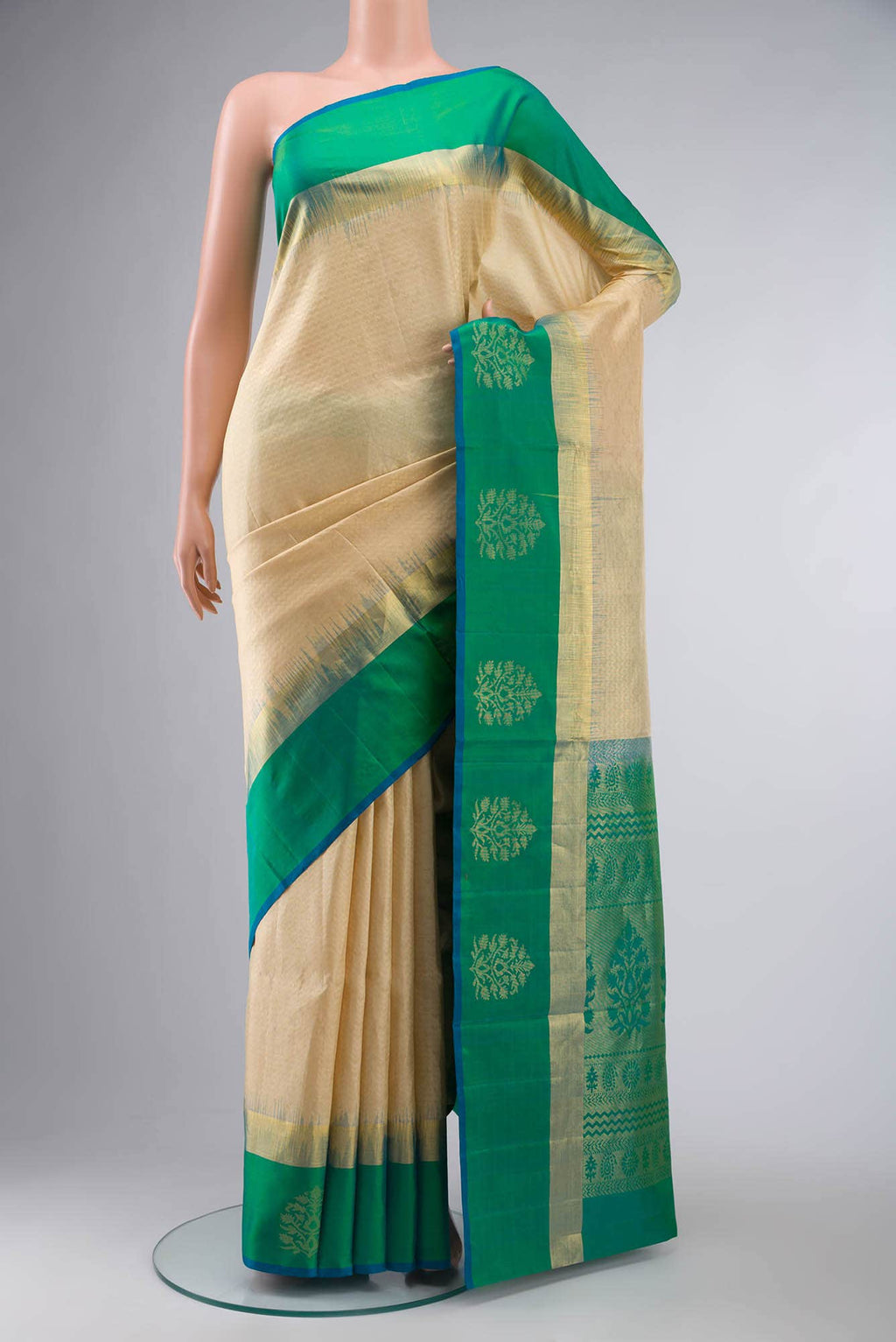 Beige Soft Silk Saree